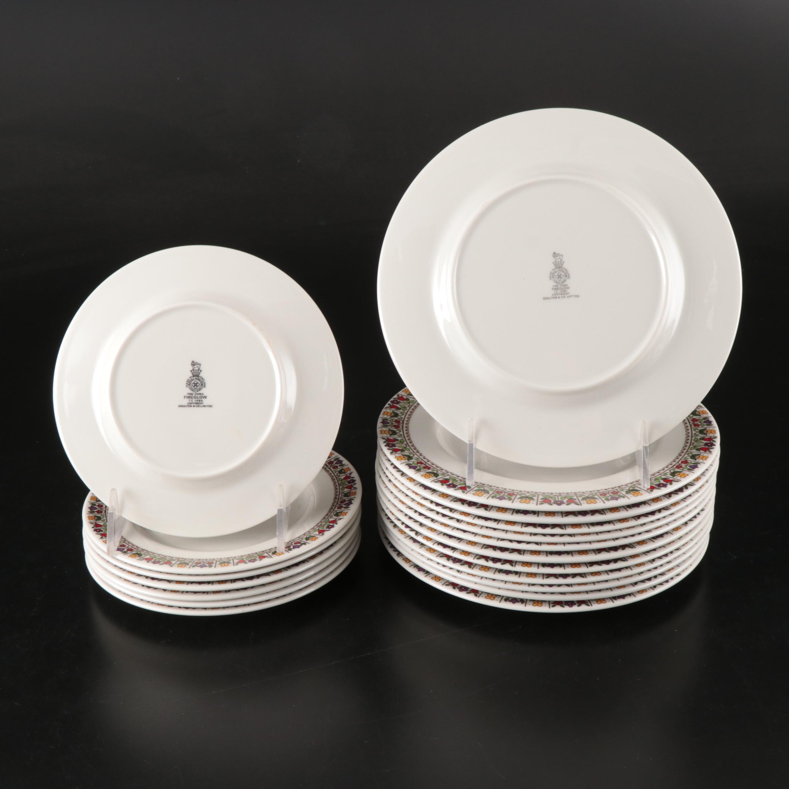 Royal Doulton "Fireglow" Covered Casserole Dish and More Dinnerware, 1971-1982