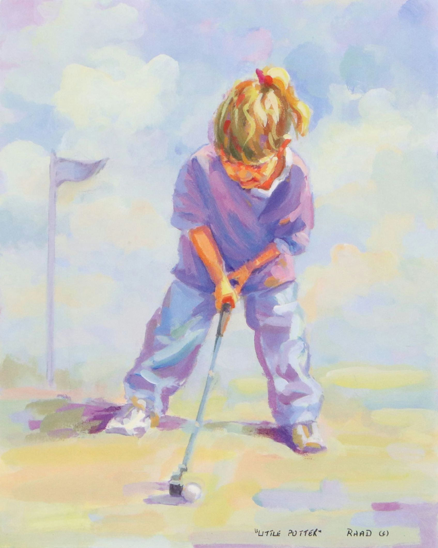 Lucelle Raad Serigraph "Little Putter"