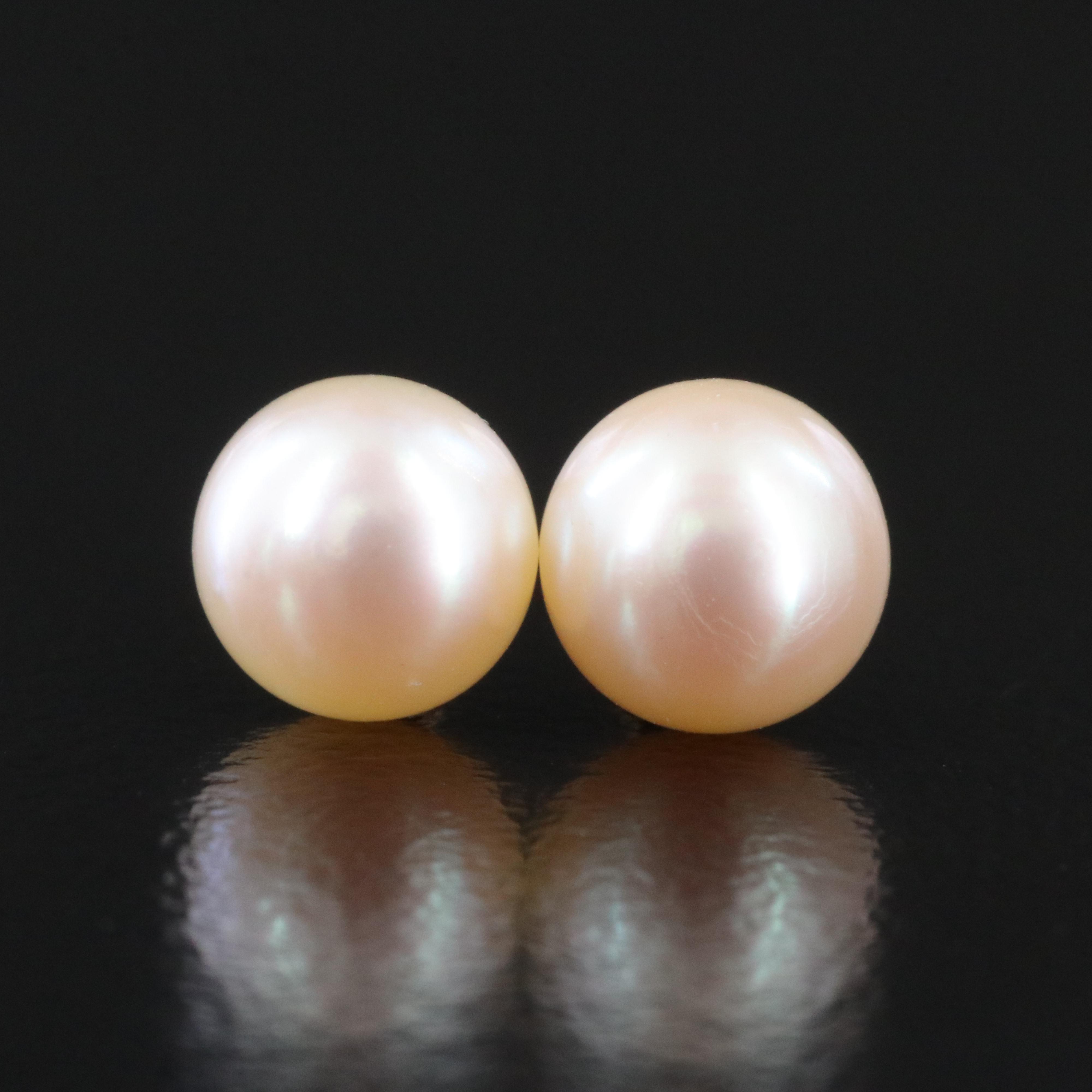 14K Pearl Stud Earrings