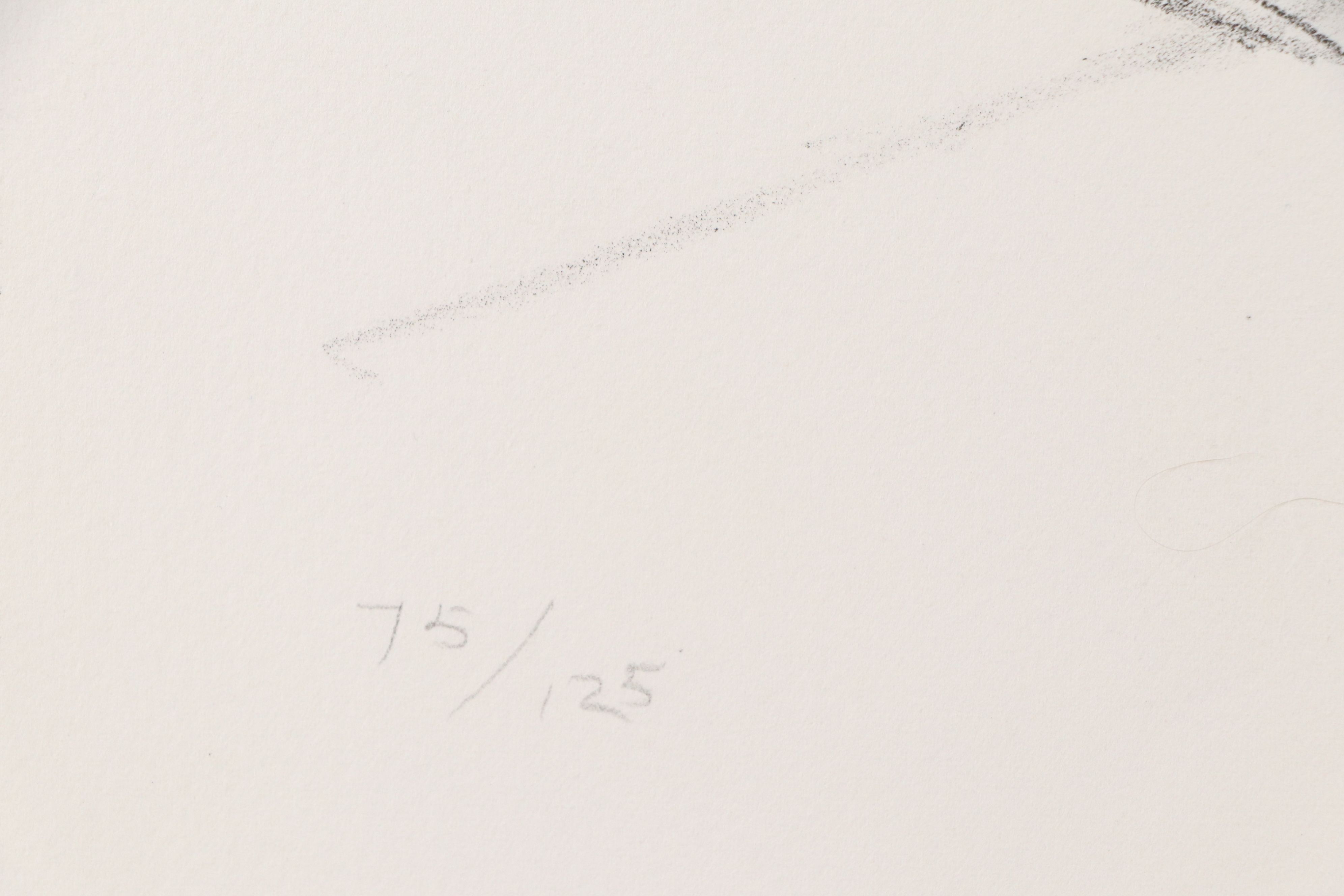 Jack Levine Lithograph "Marianne and the Goddess of Liberty," 1967