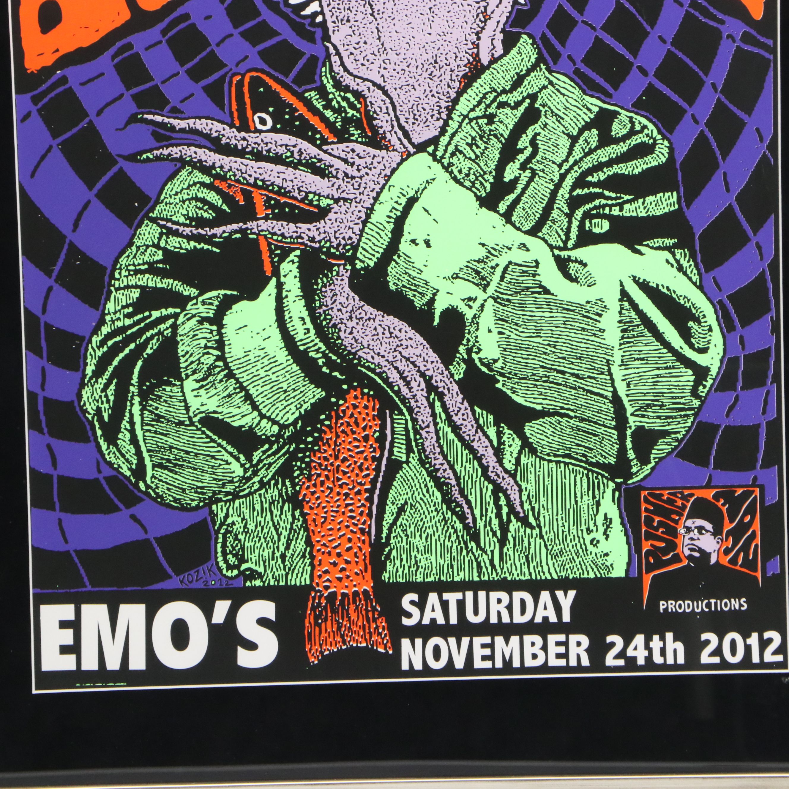 Frank Kozik "Pain Teens Ed Hall Crust" Screenprint Concert Poster