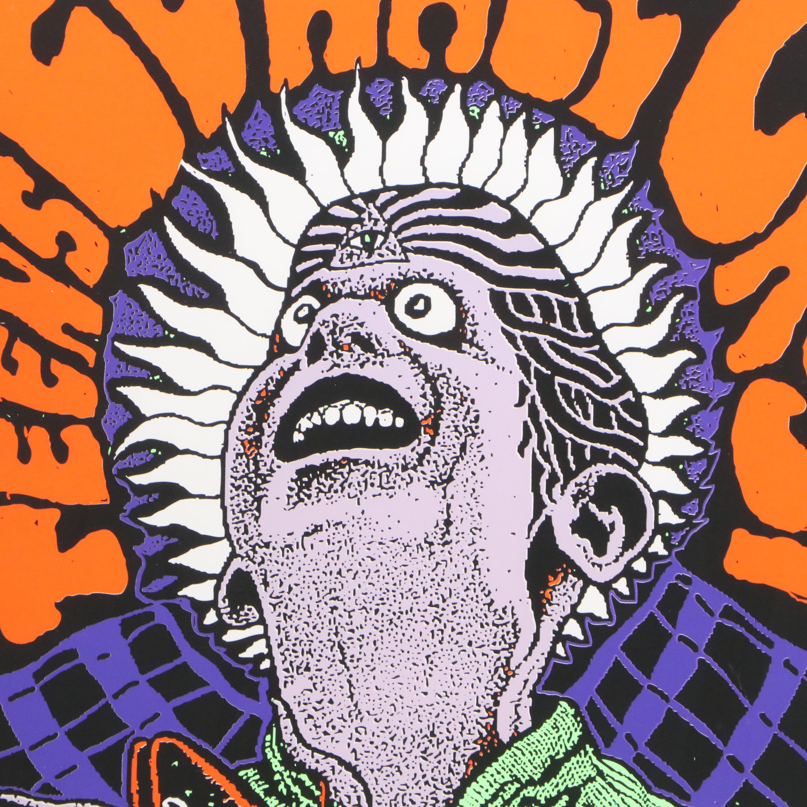 Frank Kozik "Pain Teens Ed Hall Crust" Screenprint Concert Poster