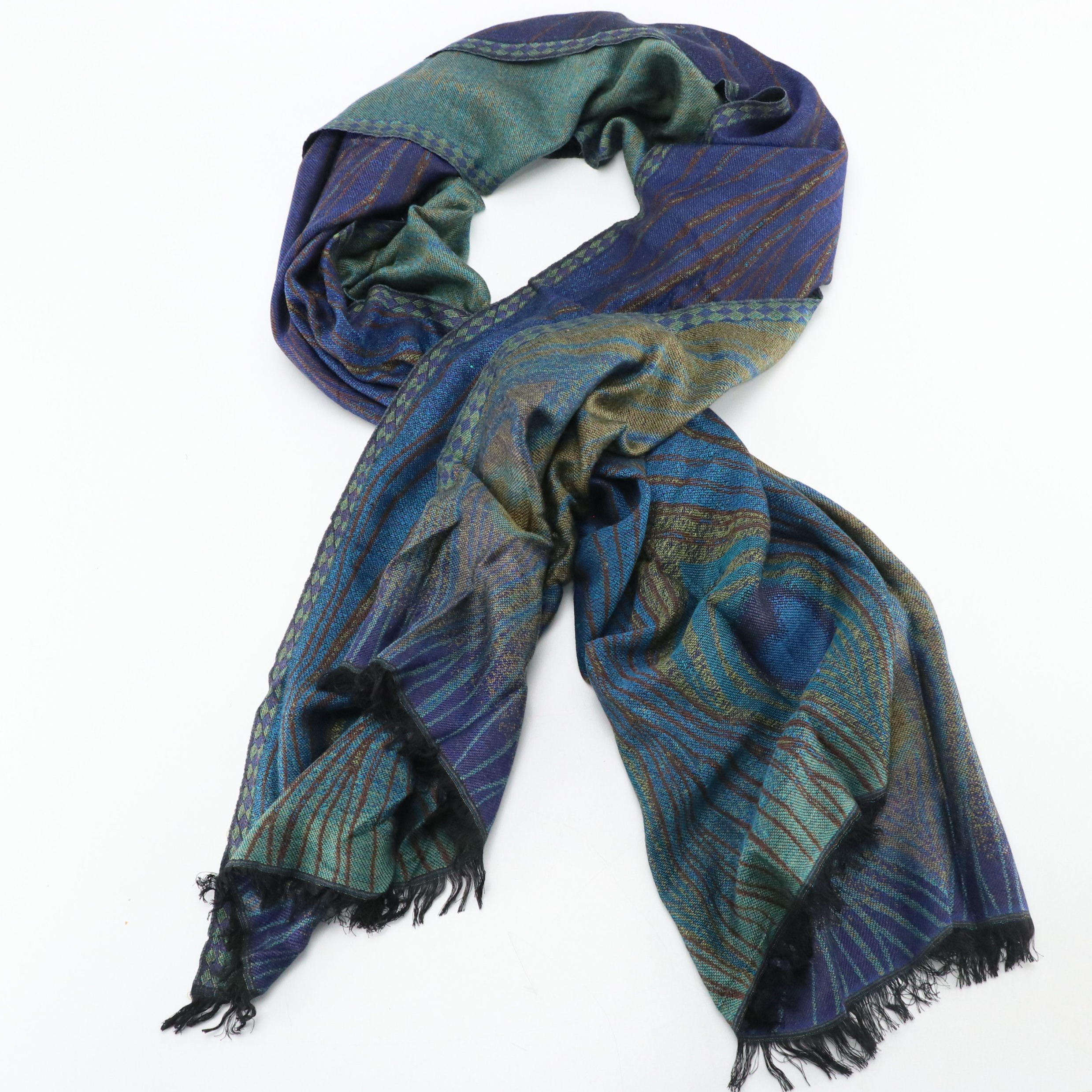 The Met Wool and Silk Blend with Pashmina and Other Fringe Scarves
