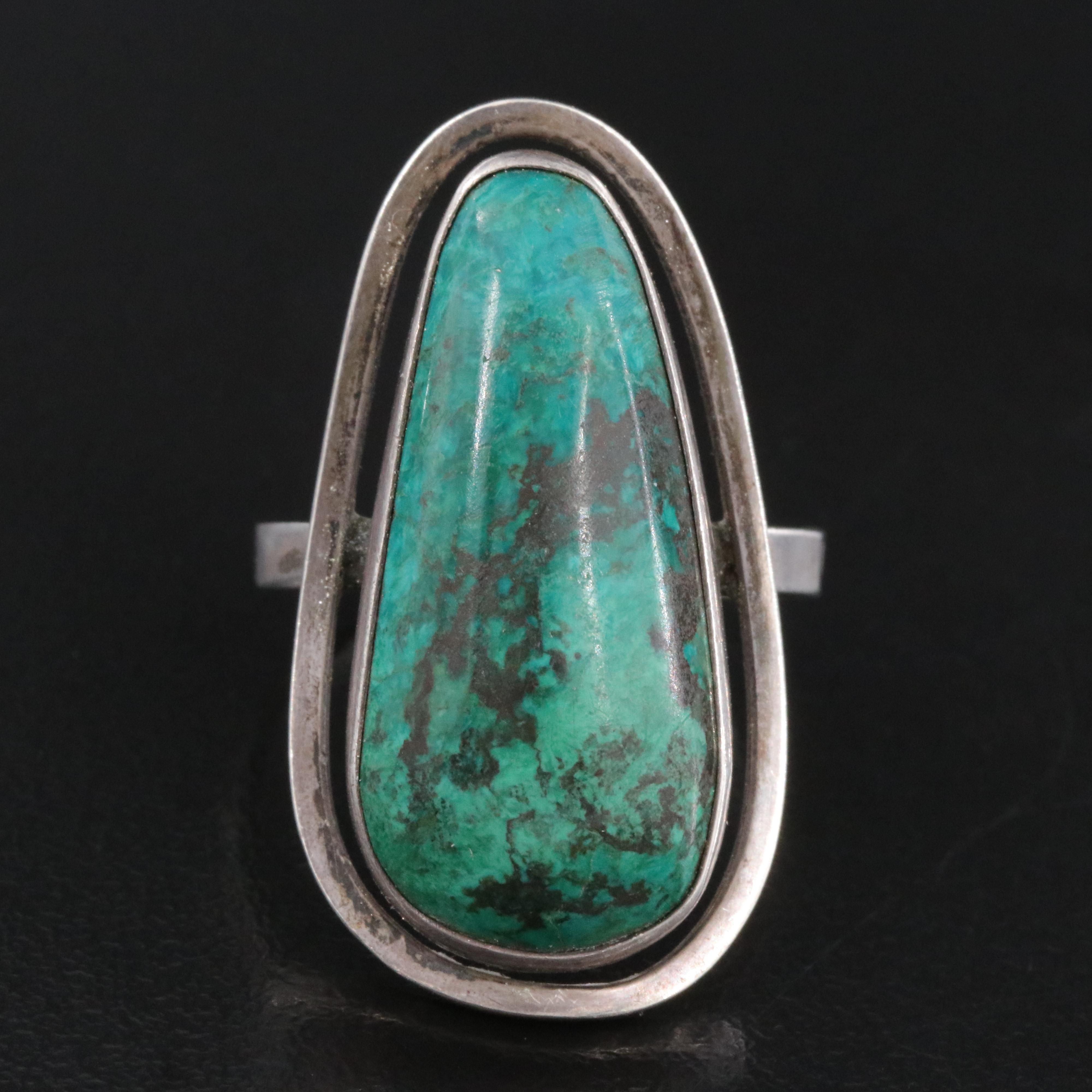 Israeli Sterling Eilat Stone Ring