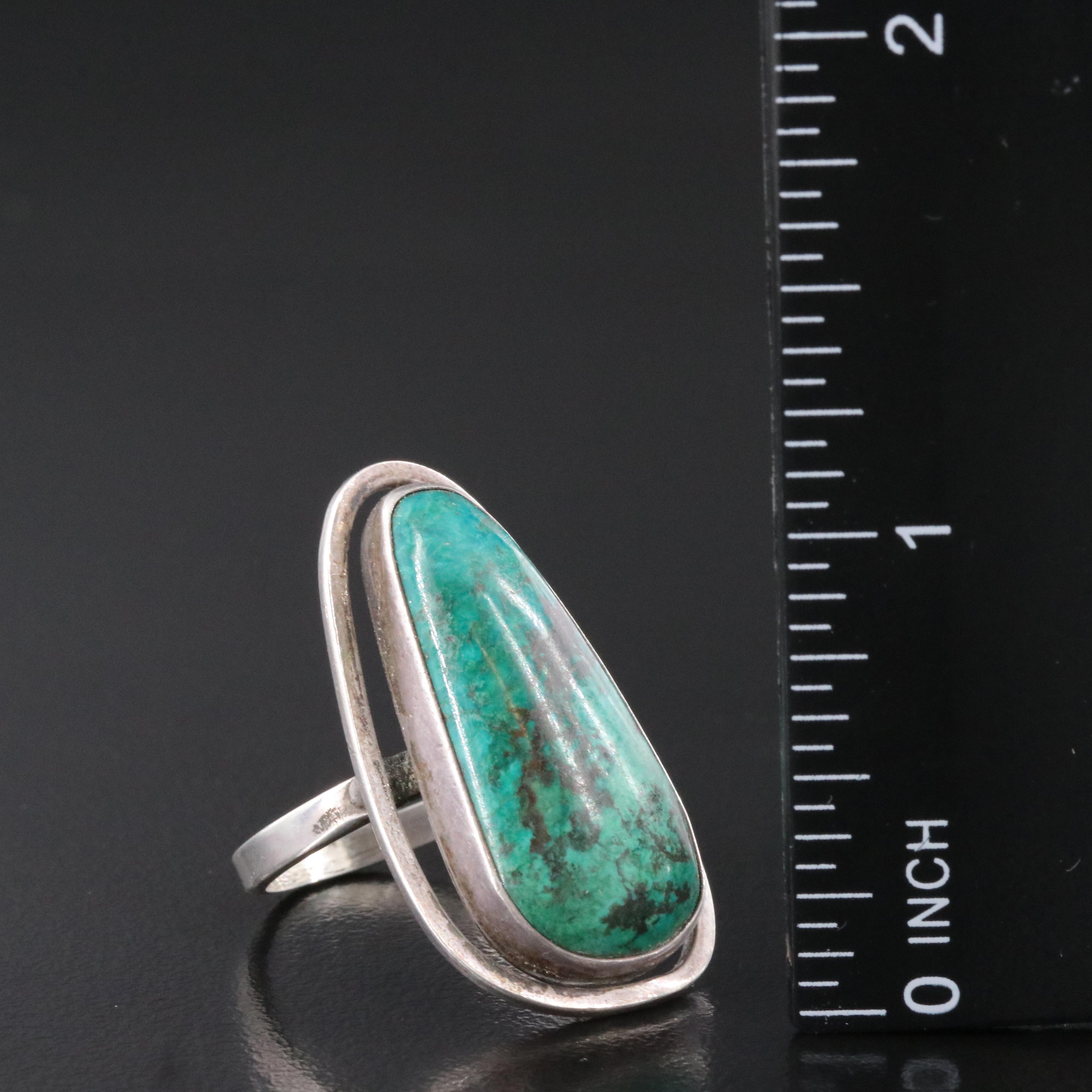 Israeli Sterling Eilat Stone Ring