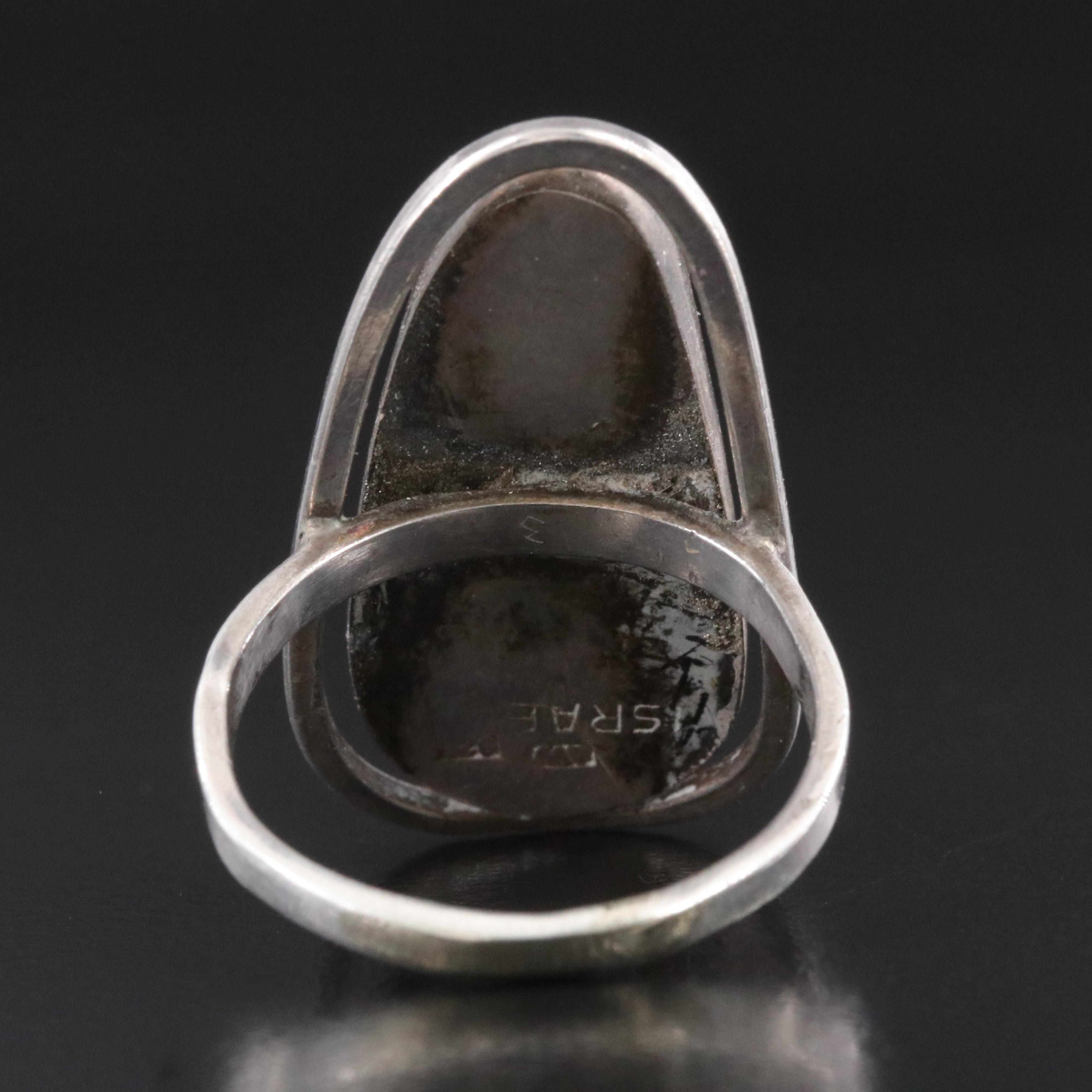 Israeli Sterling Eilat Stone Ring