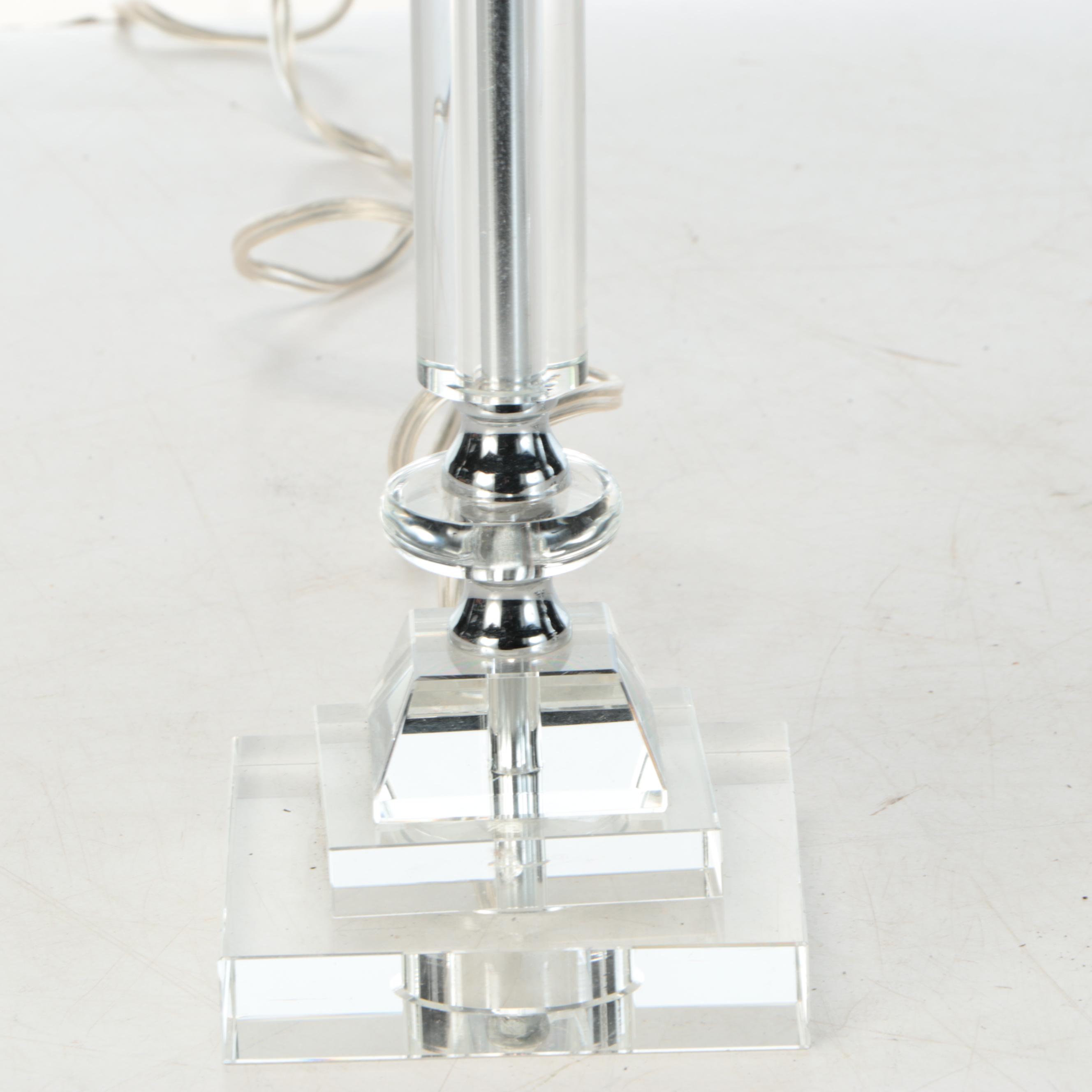 Glass Pillar Table Lamps