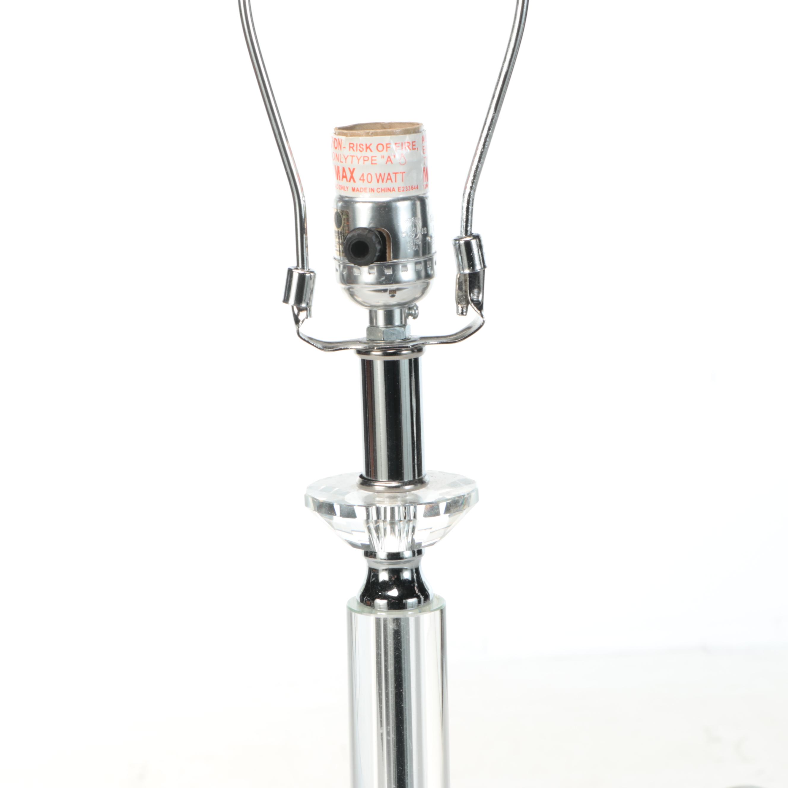 Glass Pillar Table Lamps