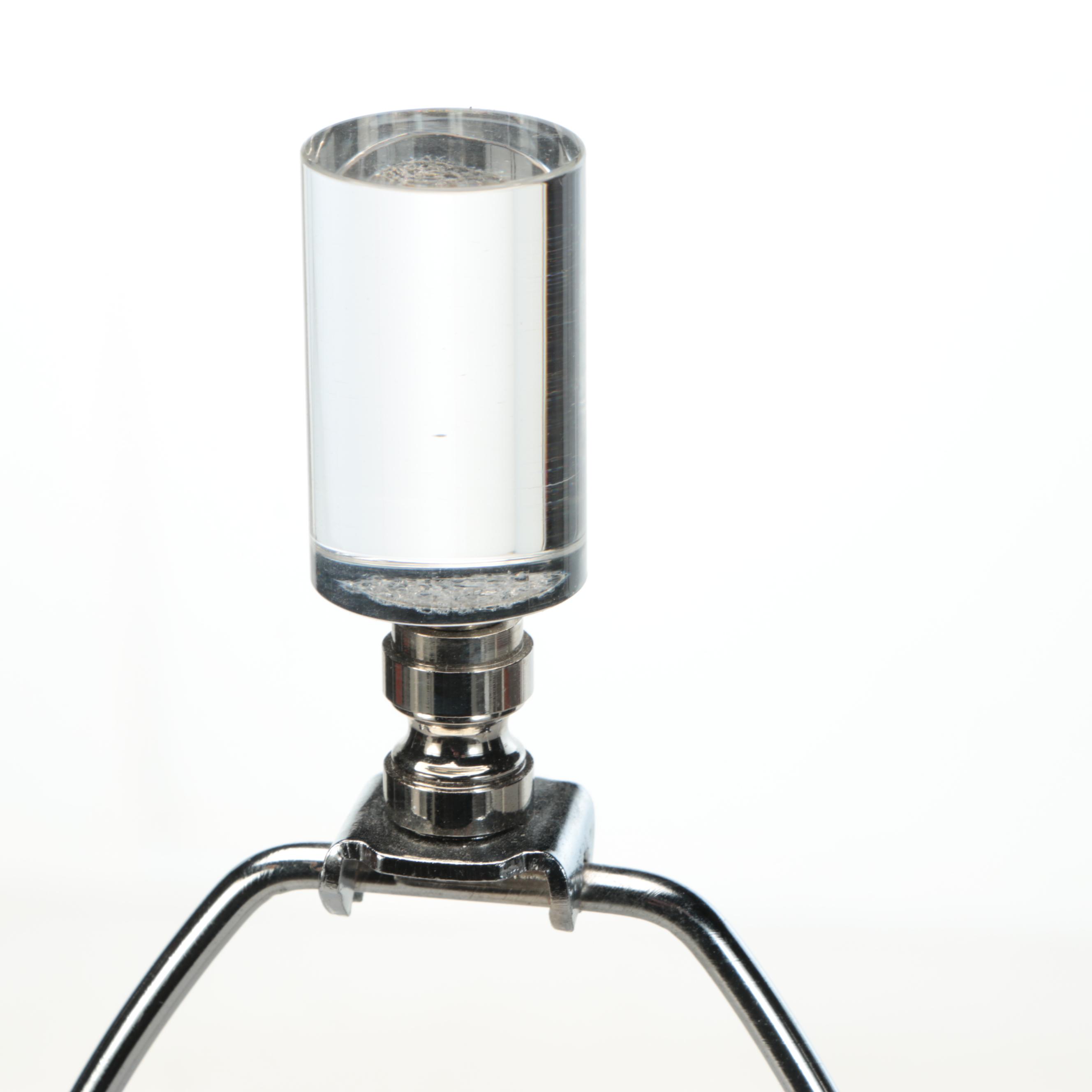 Glass Pillar Table Lamps