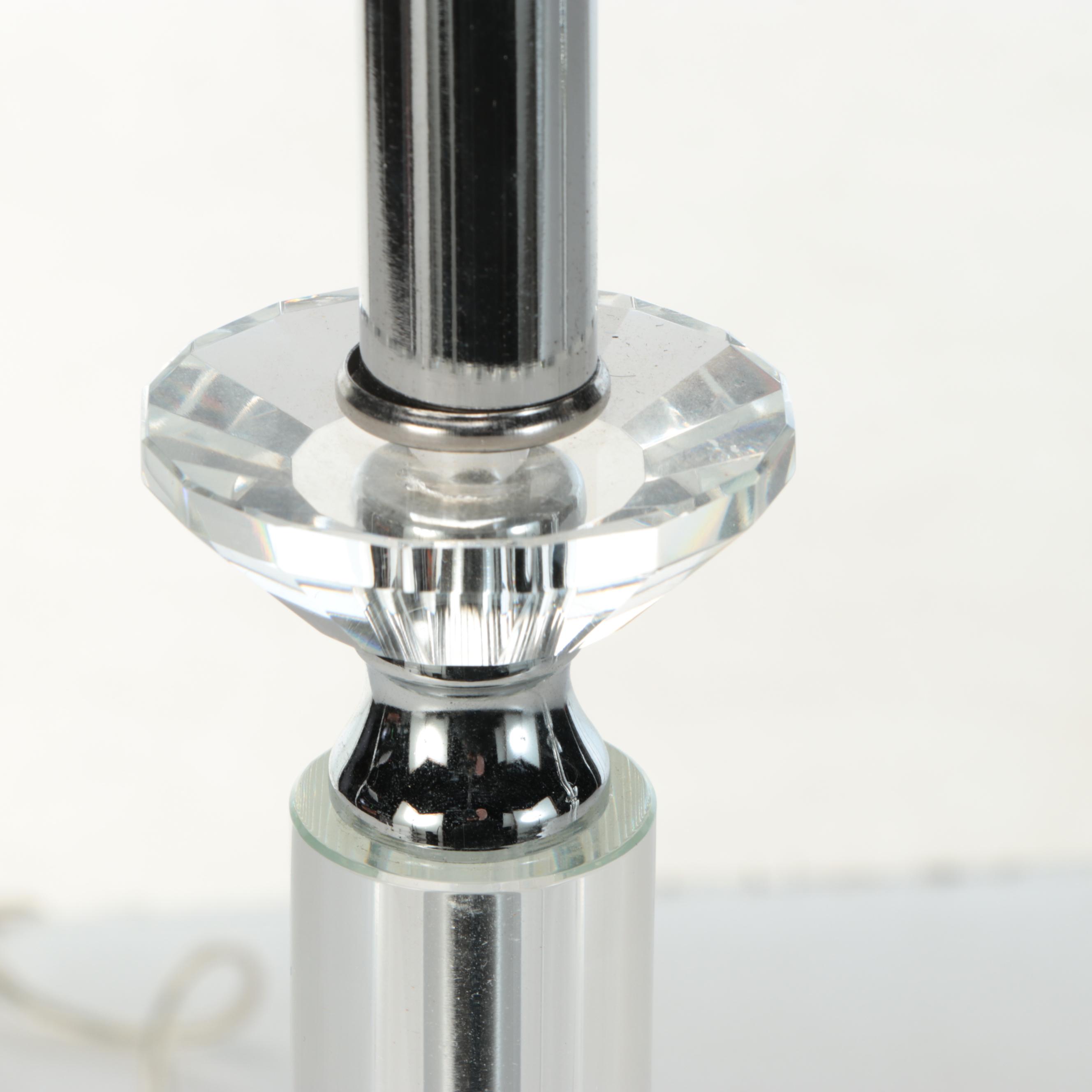 Glass Pillar Table Lamps