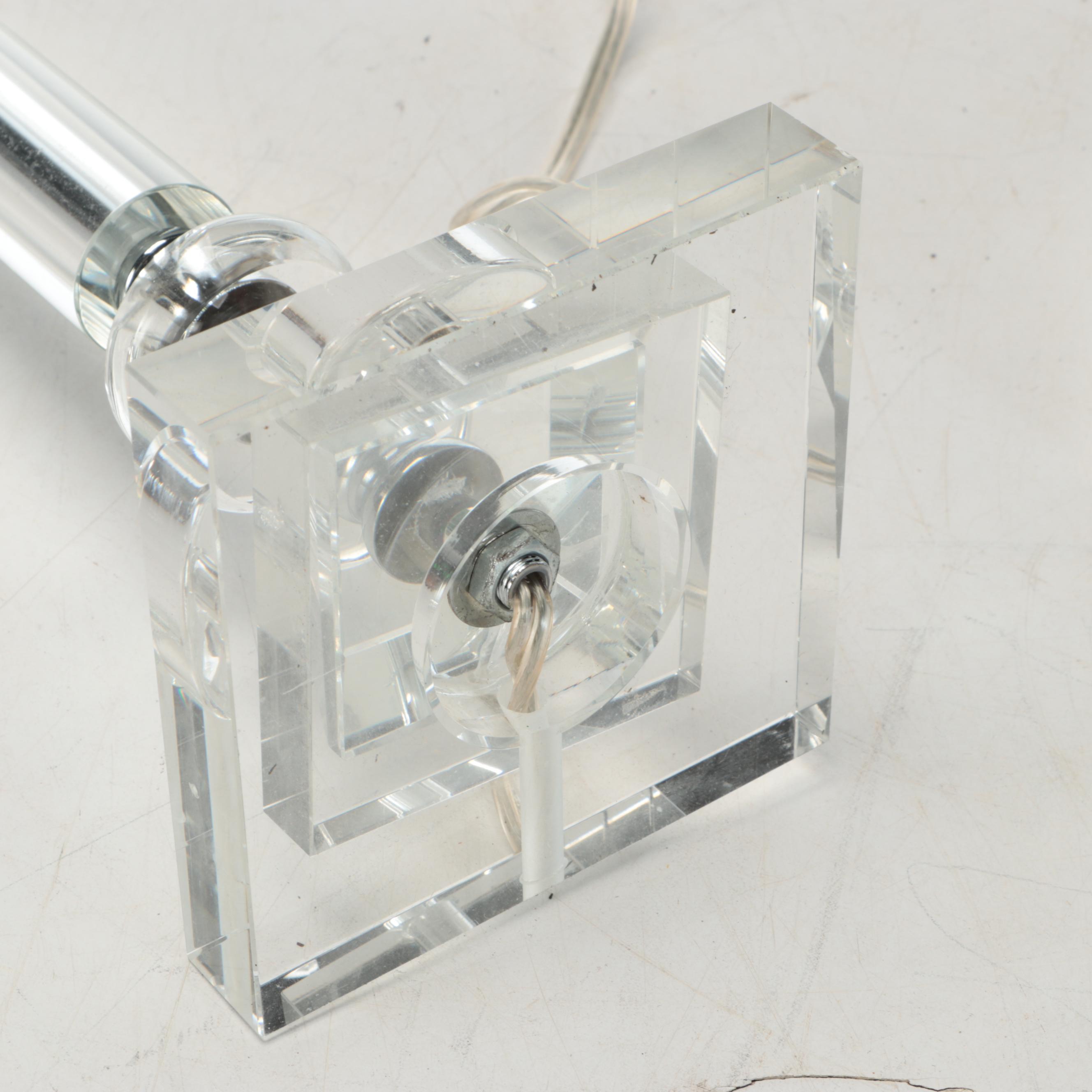 Glass Pillar Table Lamps