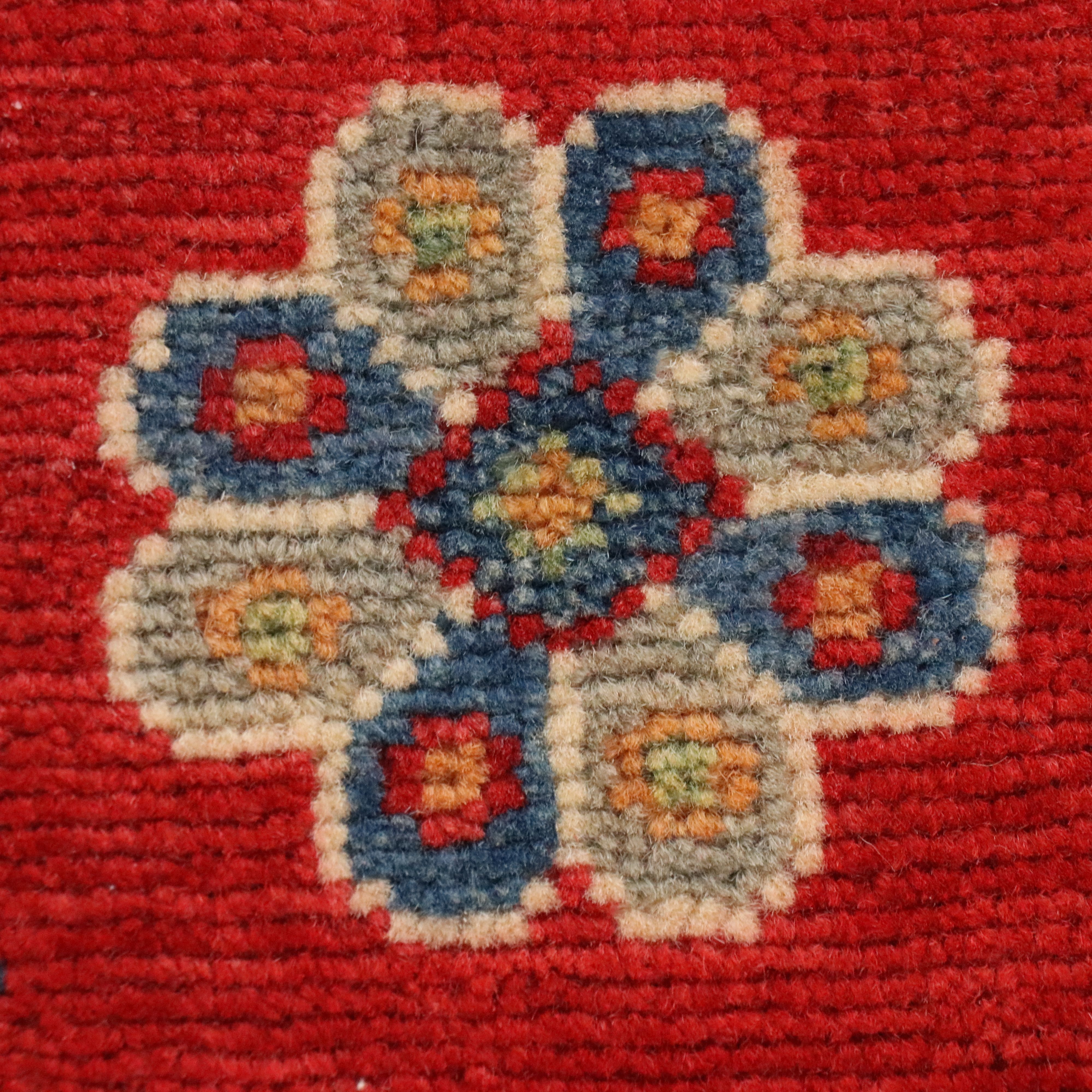 4'11 x 7'5 Hand-Knotted Afghan Kazak Area Rug