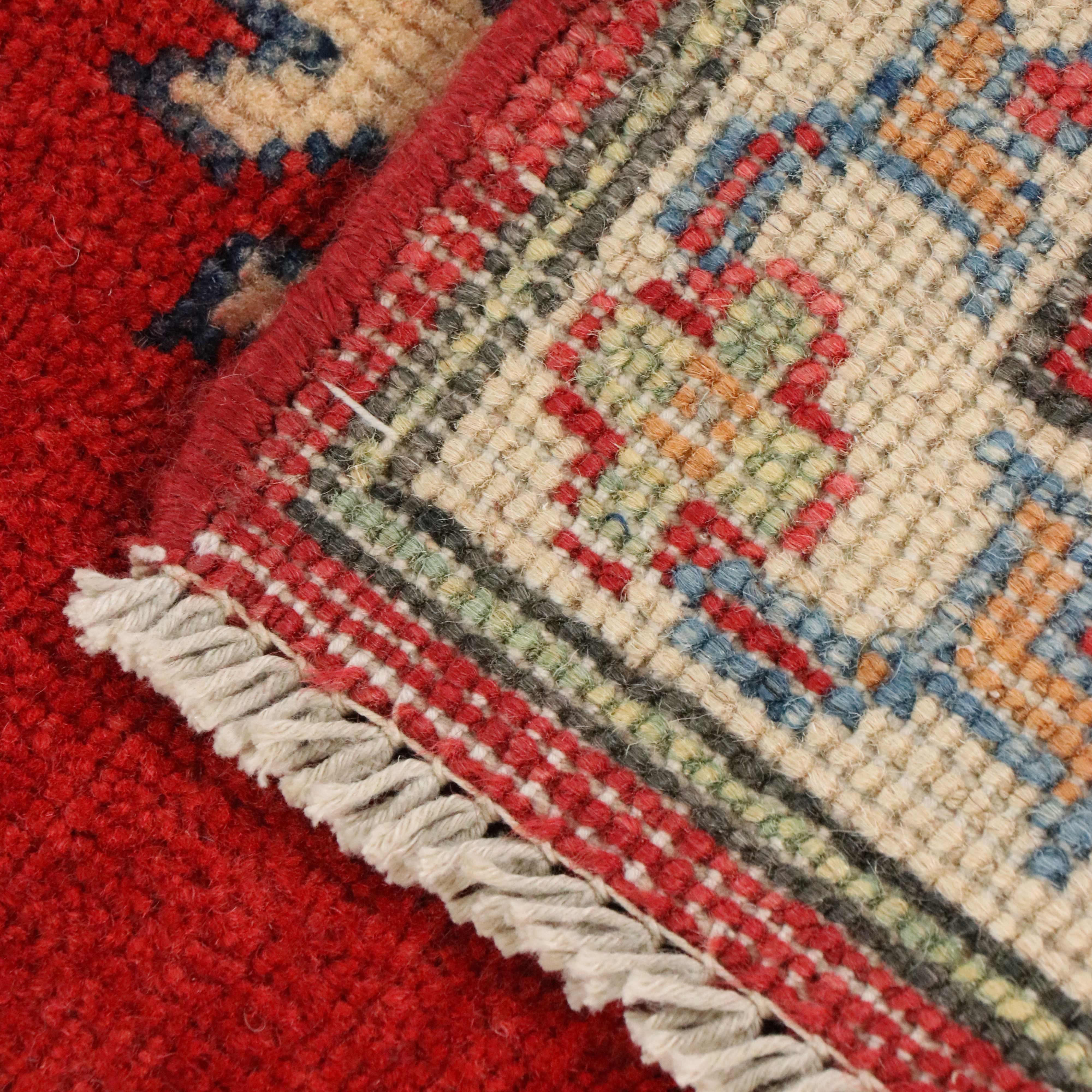 4'11 x 7'5 Hand-Knotted Afghan Kazak Area Rug