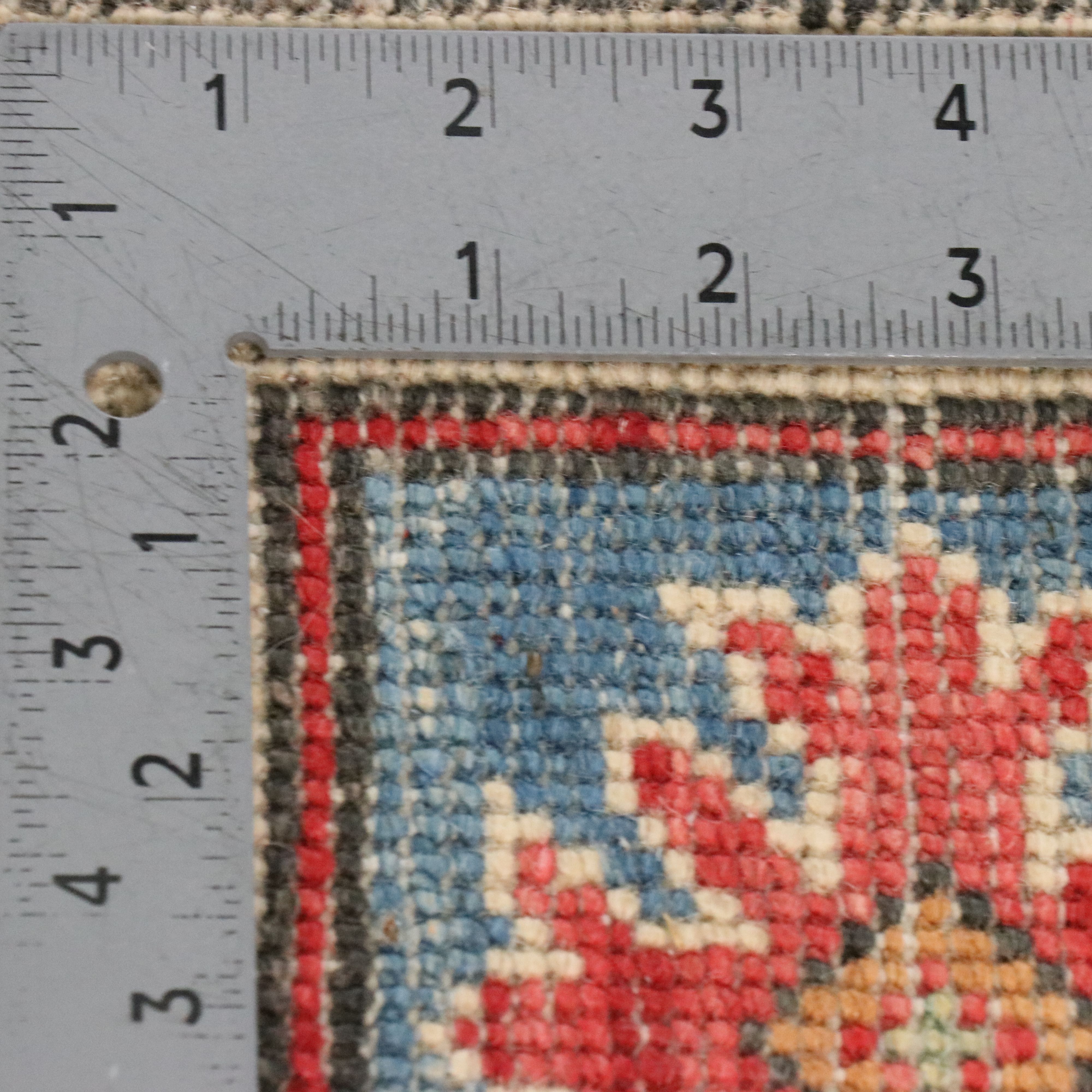 4'11 x 7'5 Hand-Knotted Afghan Kazak Area Rug