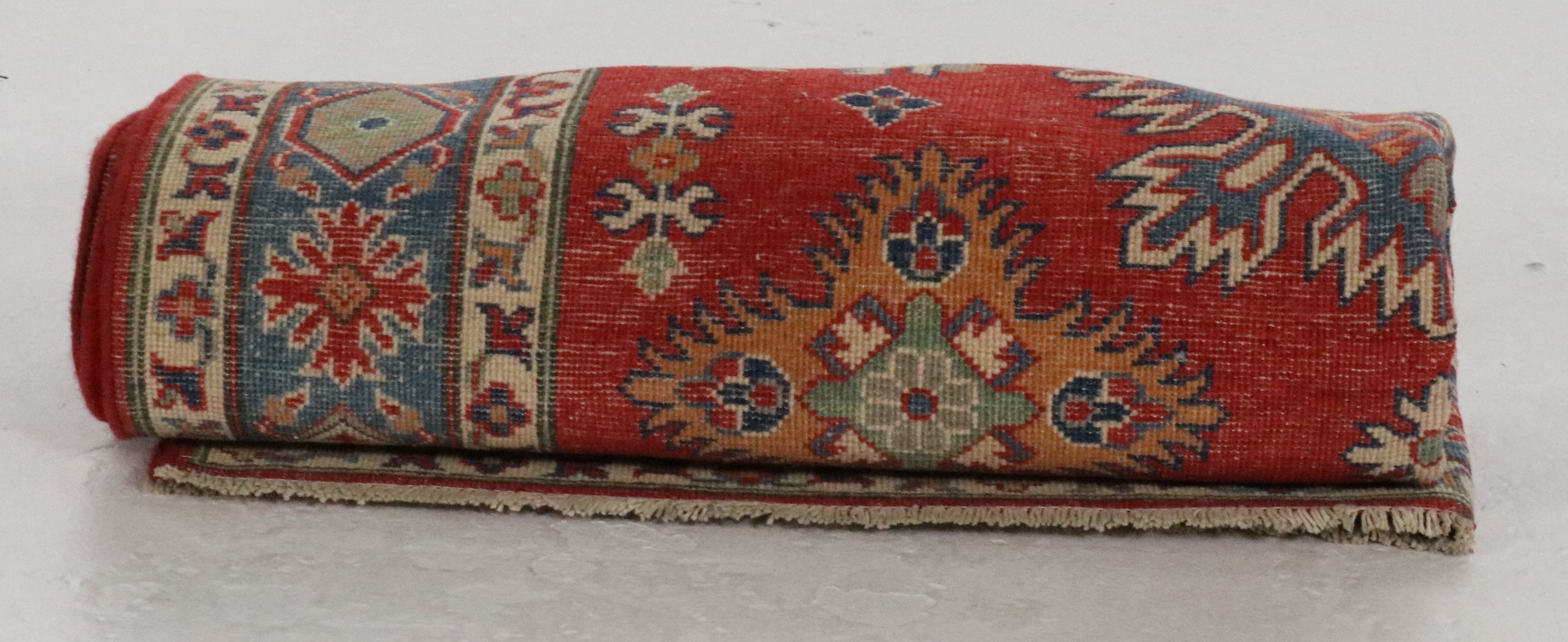 4'11 x 7'5 Hand-Knotted Afghan Kazak Area Rug