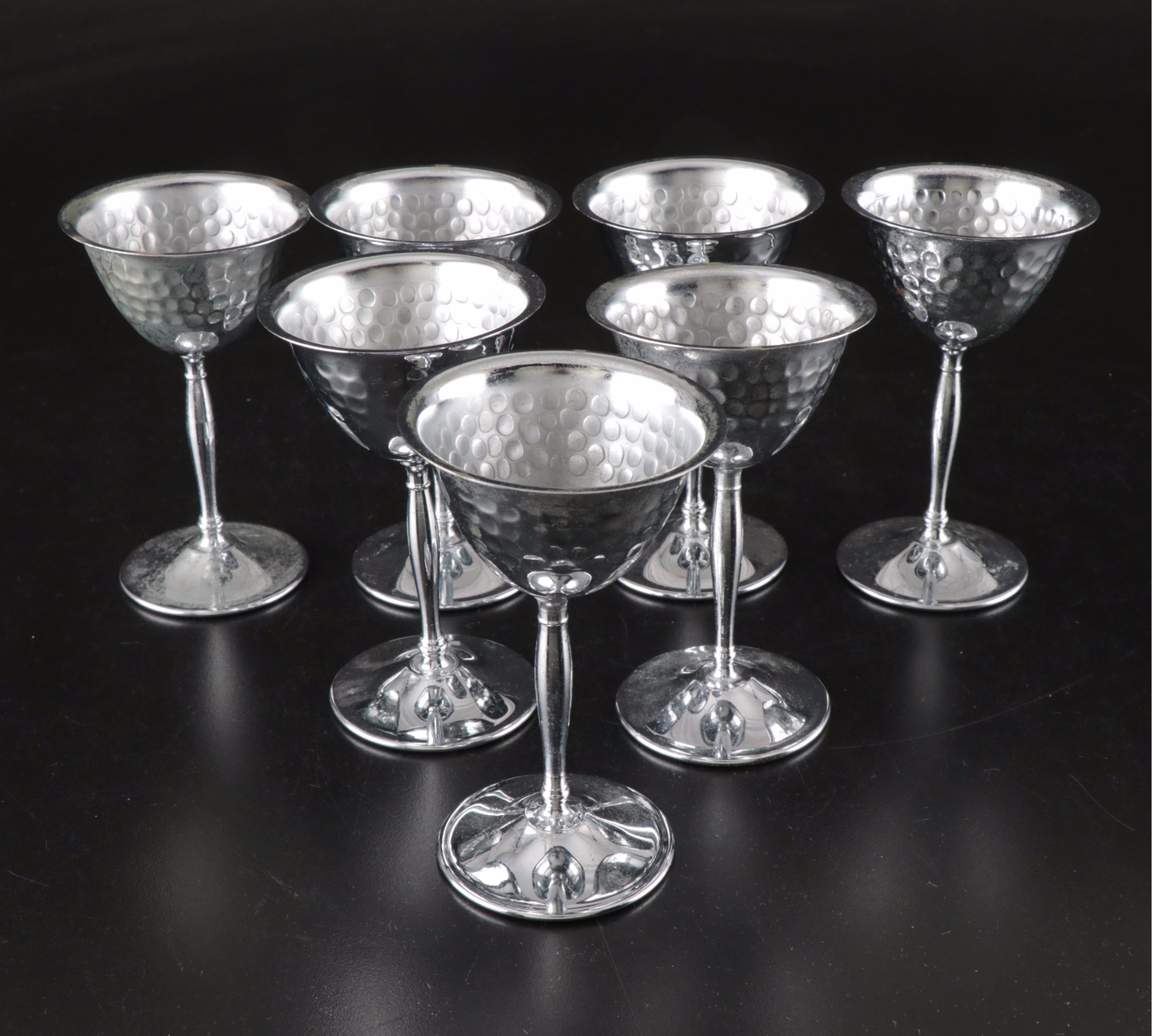 Gorham, Wallace, and More Silver Plate Tableware with Stainless Steel Goblets
