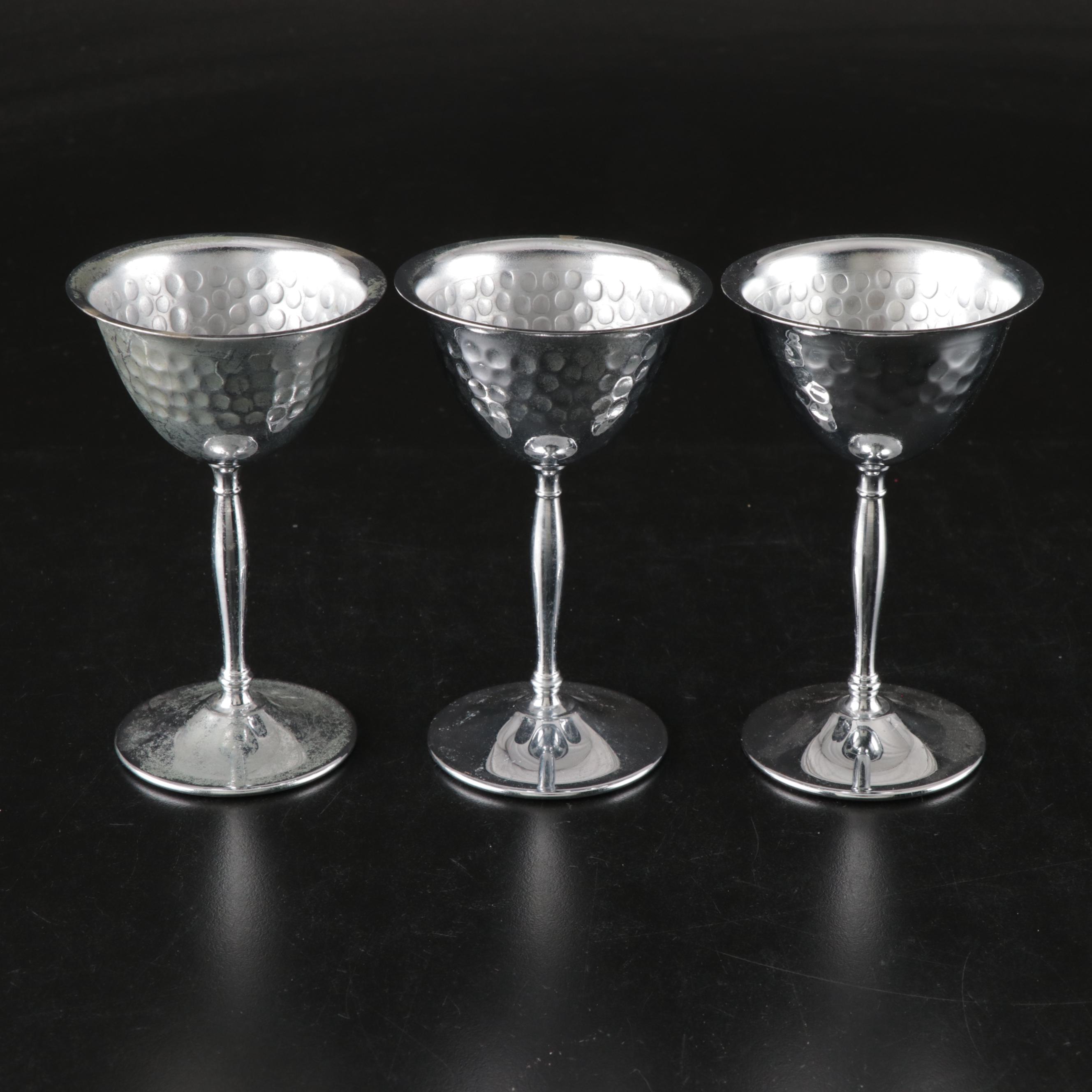 Gorham, Wallace, and More Silver Plate Tableware with Stainless Steel Goblets
