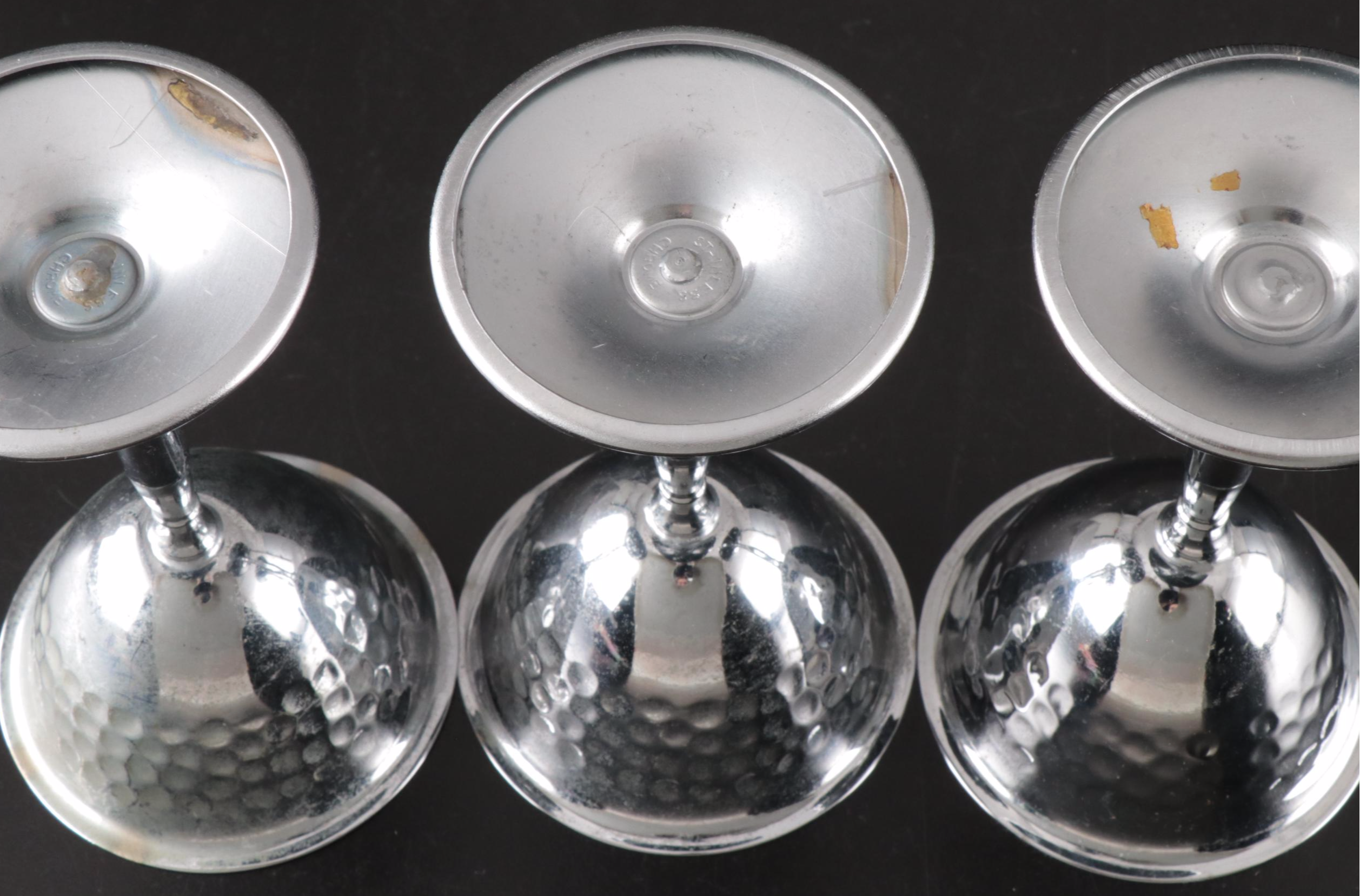 Gorham, Wallace, and More Silver Plate Tableware with Stainless Steel Goblets