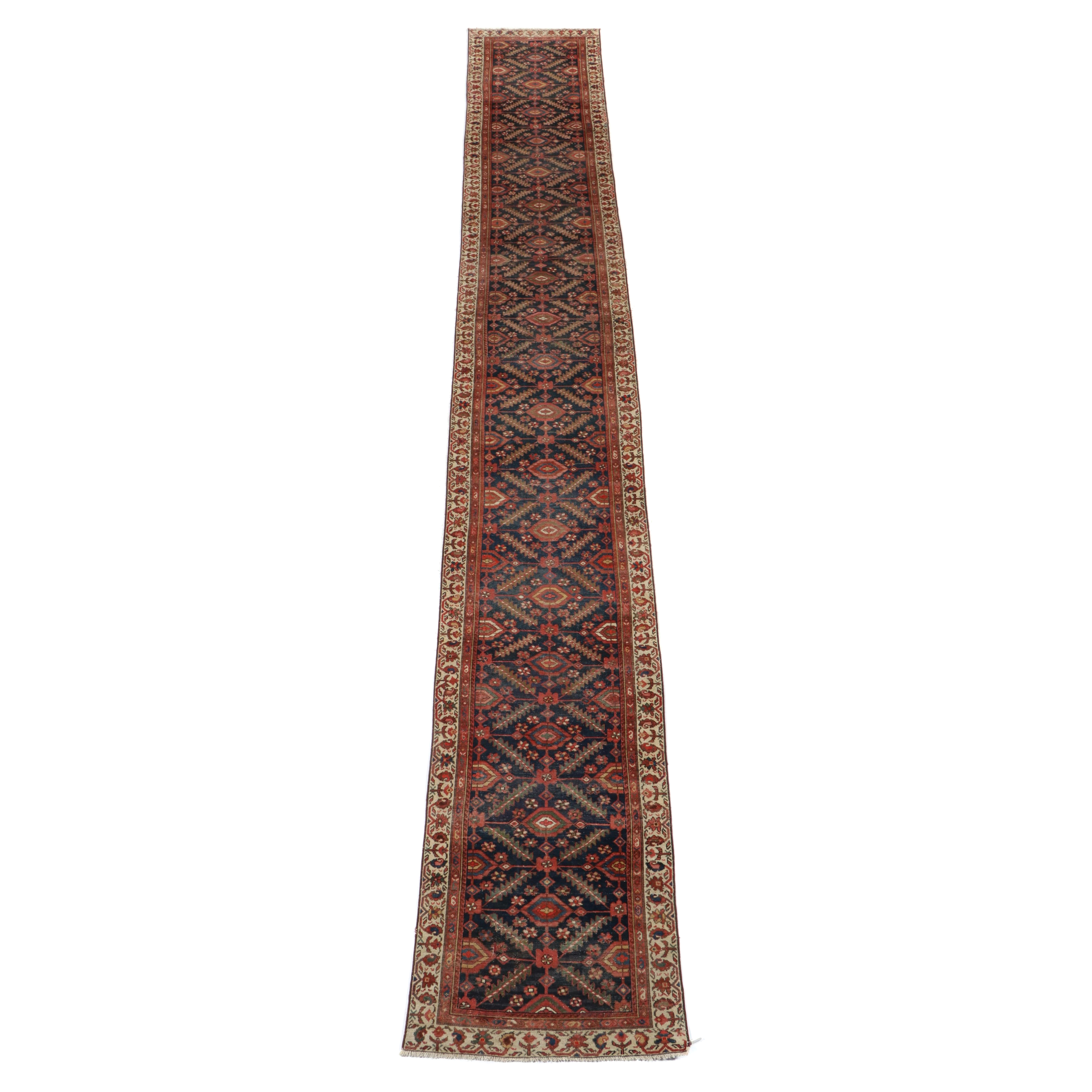 2'10 x 20'10 Hand-Knotted Central Turkish Carpet or Stair Runner
