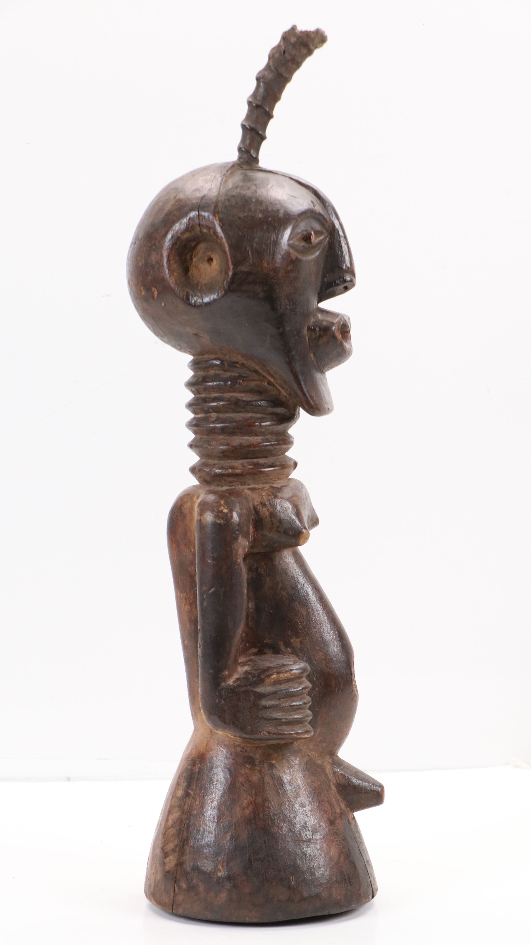 Central African Songye Nkisi Carved Wood Fetish Power Figure