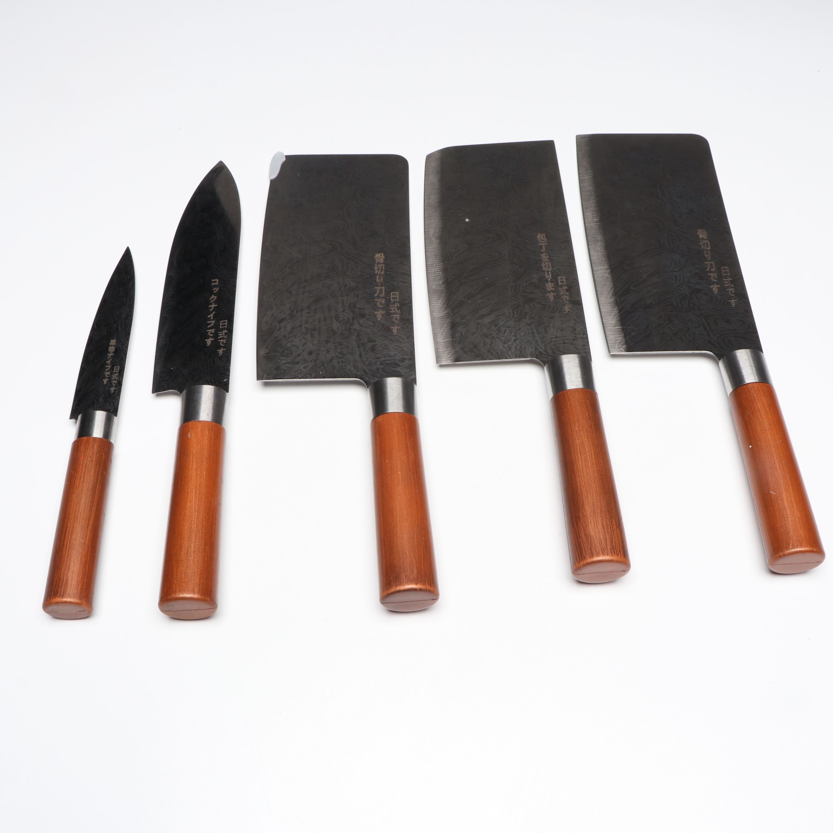Japanese Style Etched Stainless Chef's Knives
