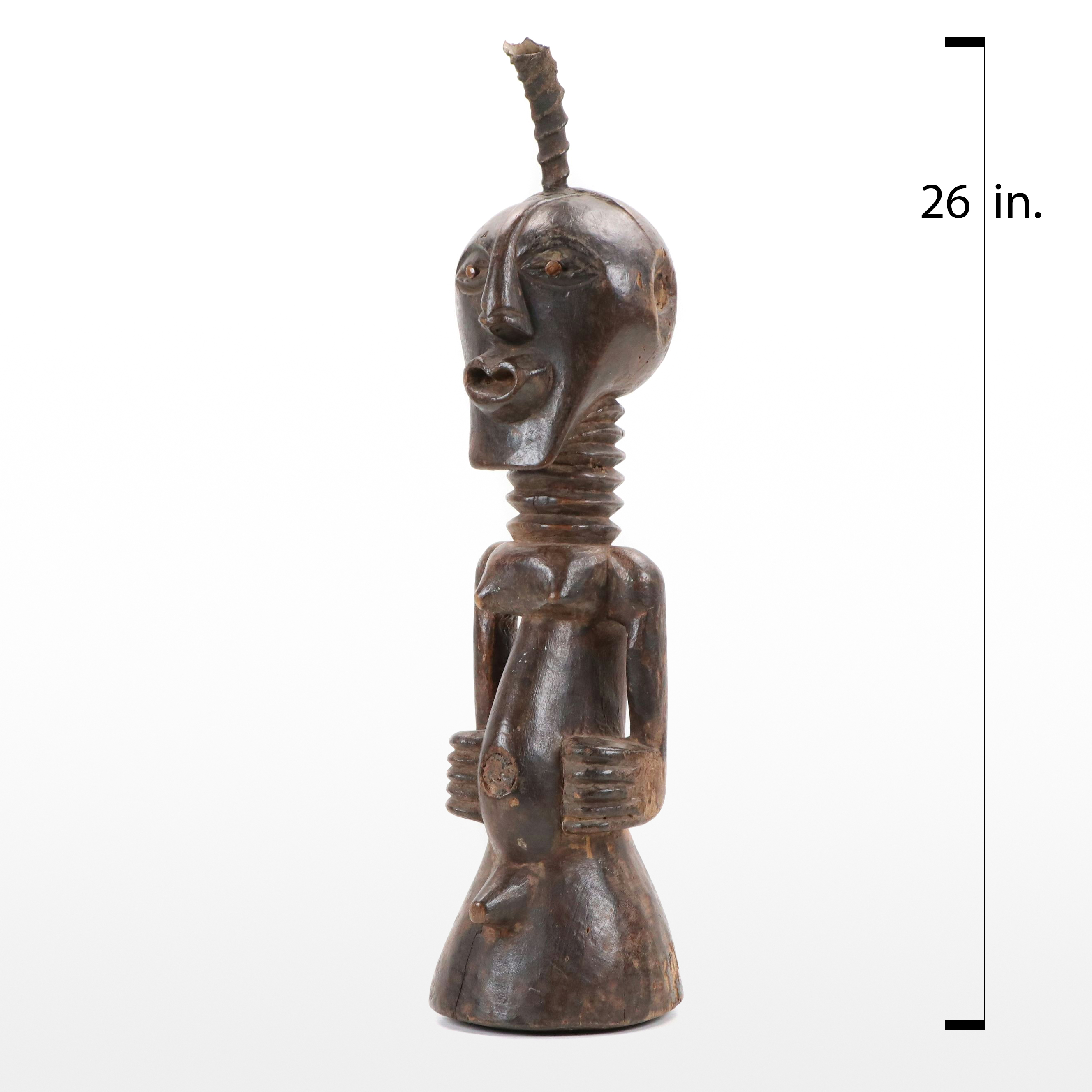 Central African Songye Nkisi Carved Wood Fetish Power Figure