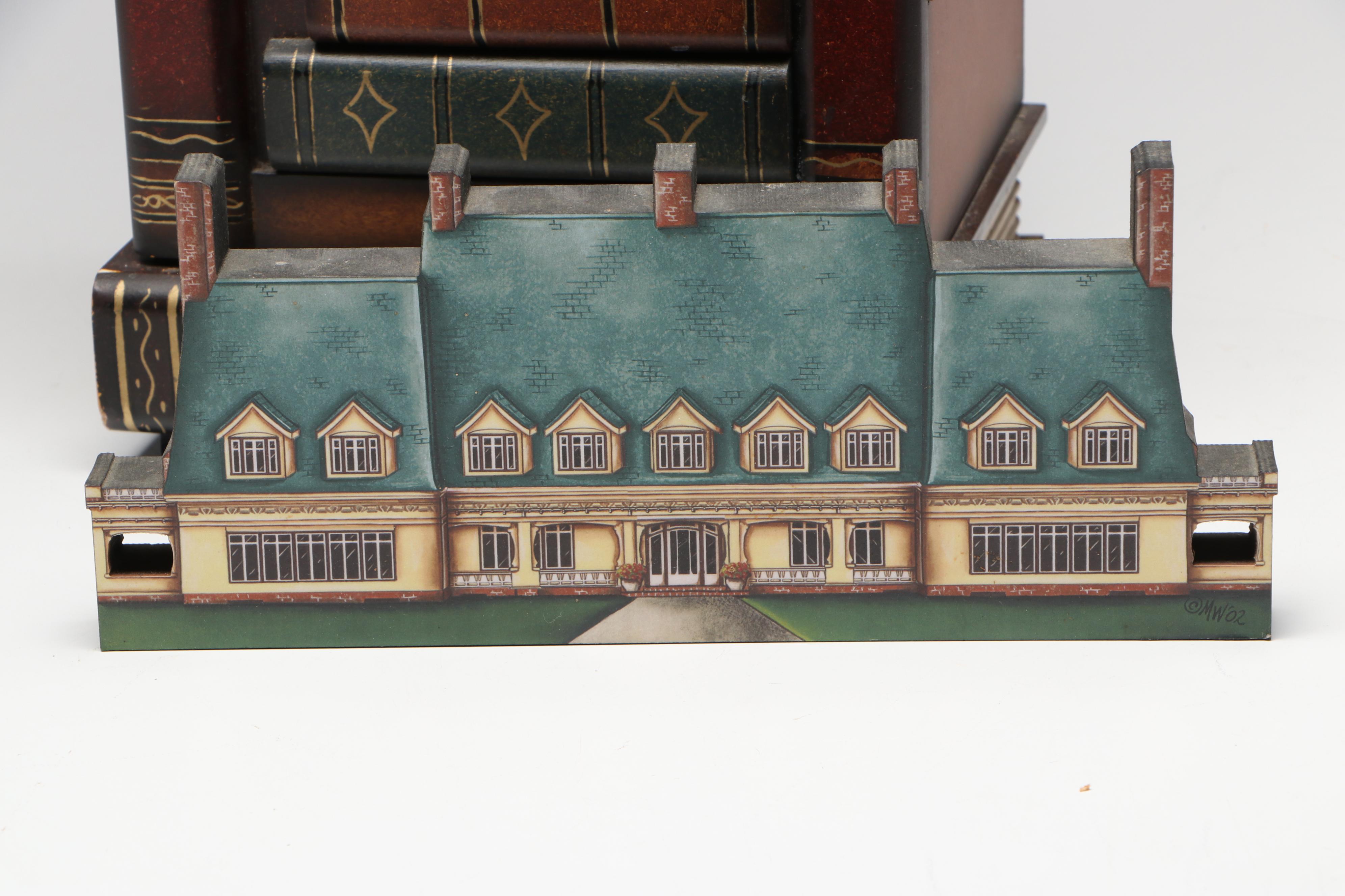 Brandywine Woodcrafts "Whalehead Club" Shelf Sitter with Faux Bookshelf Cabinet