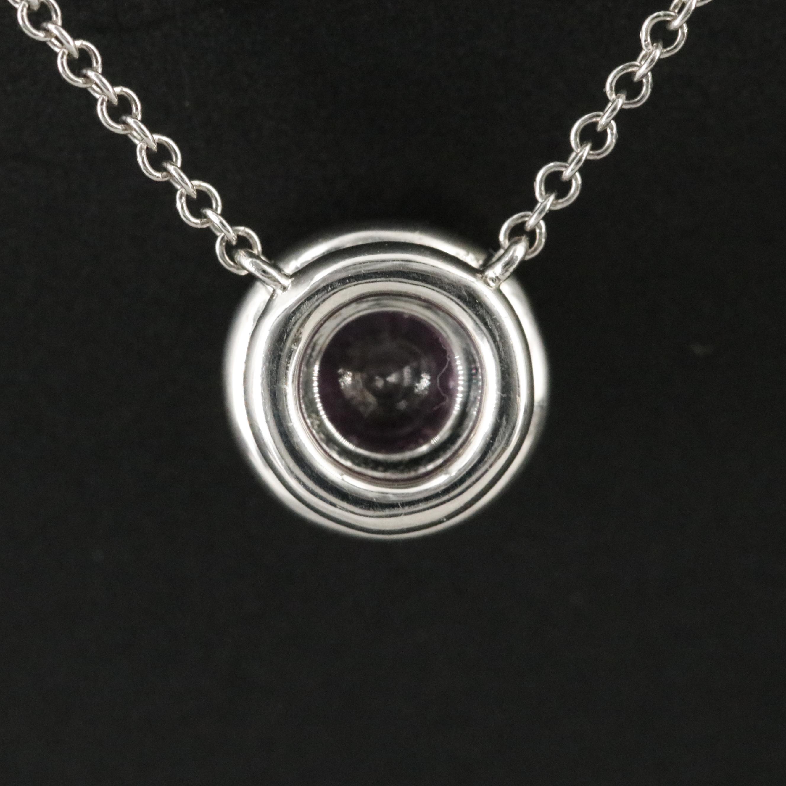 Tiffany & Co. Soleste Platinum Pink Sapphire and Diamond Necklace