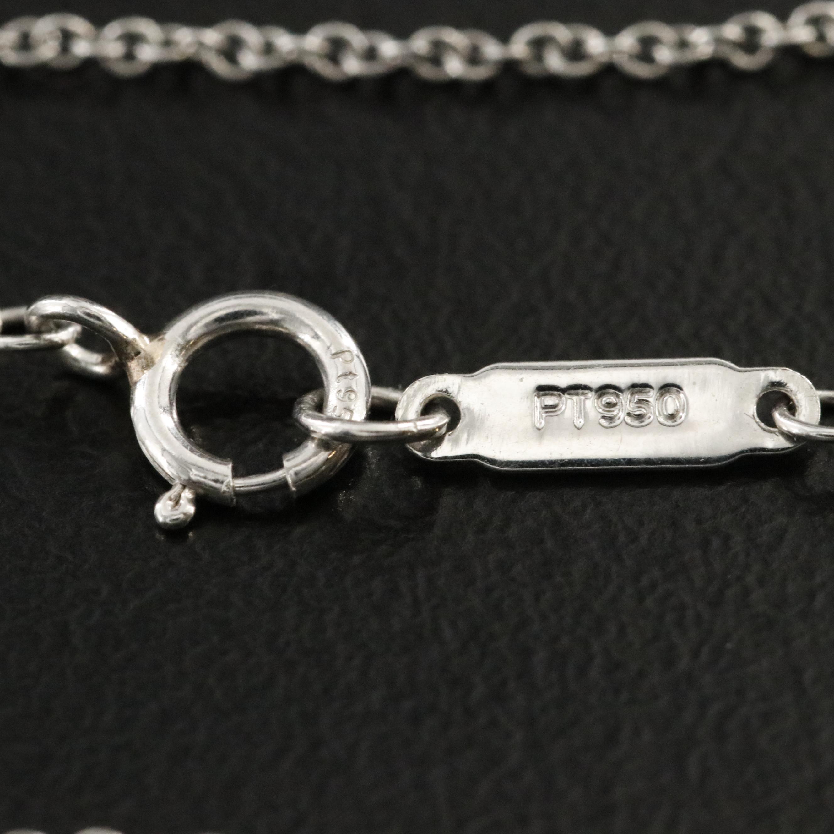 Tiffany & Co. Soleste Platinum Pink Sapphire and Diamond Necklace