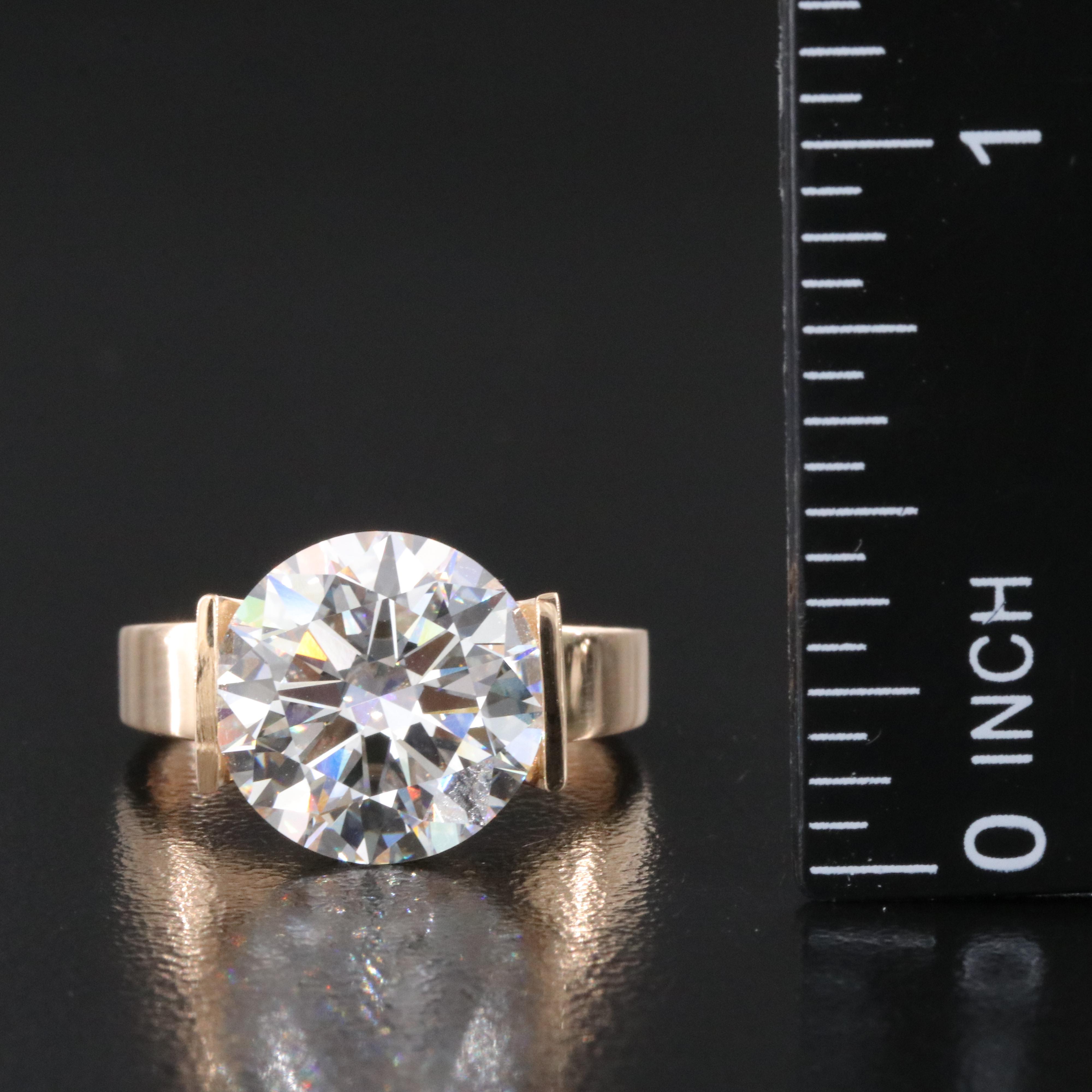 18K 6.08 CT Lab Grown Diamond Solitaire Ring with IGI Report