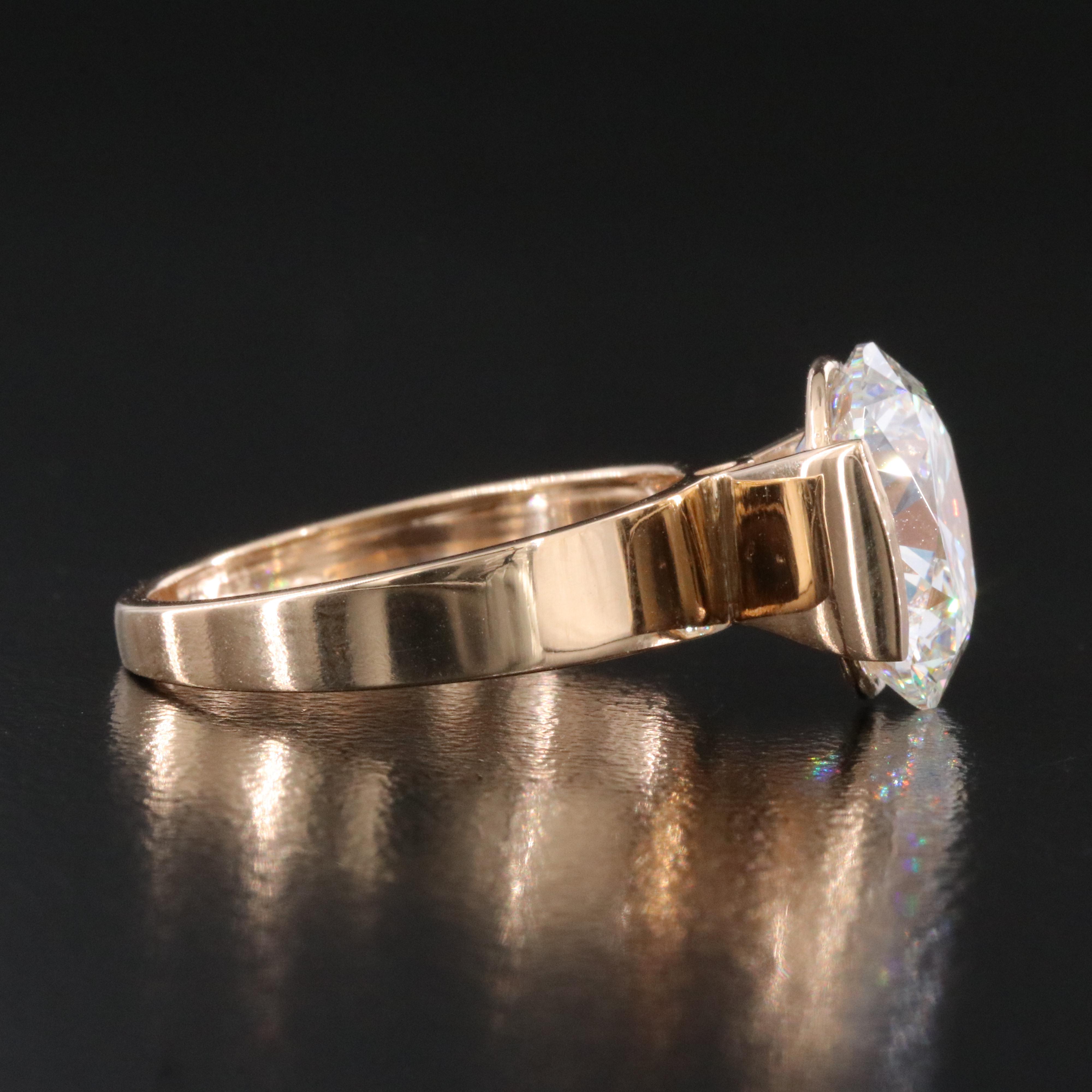 18K 6.08 CT Lab Grown Diamond Solitaire Ring with IGI Report