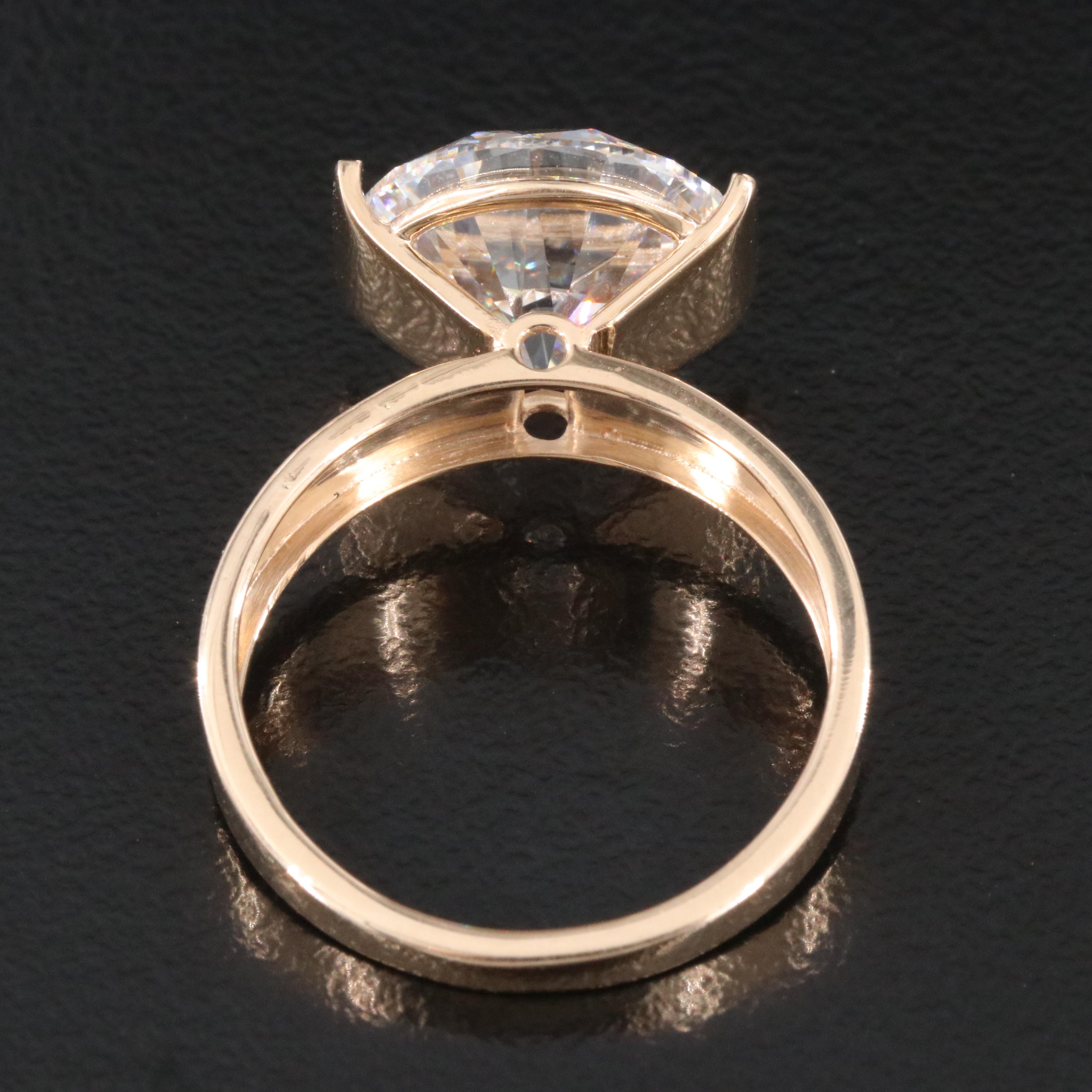 18K 6.08 CT Lab Grown Diamond Solitaire Ring with IGI Report