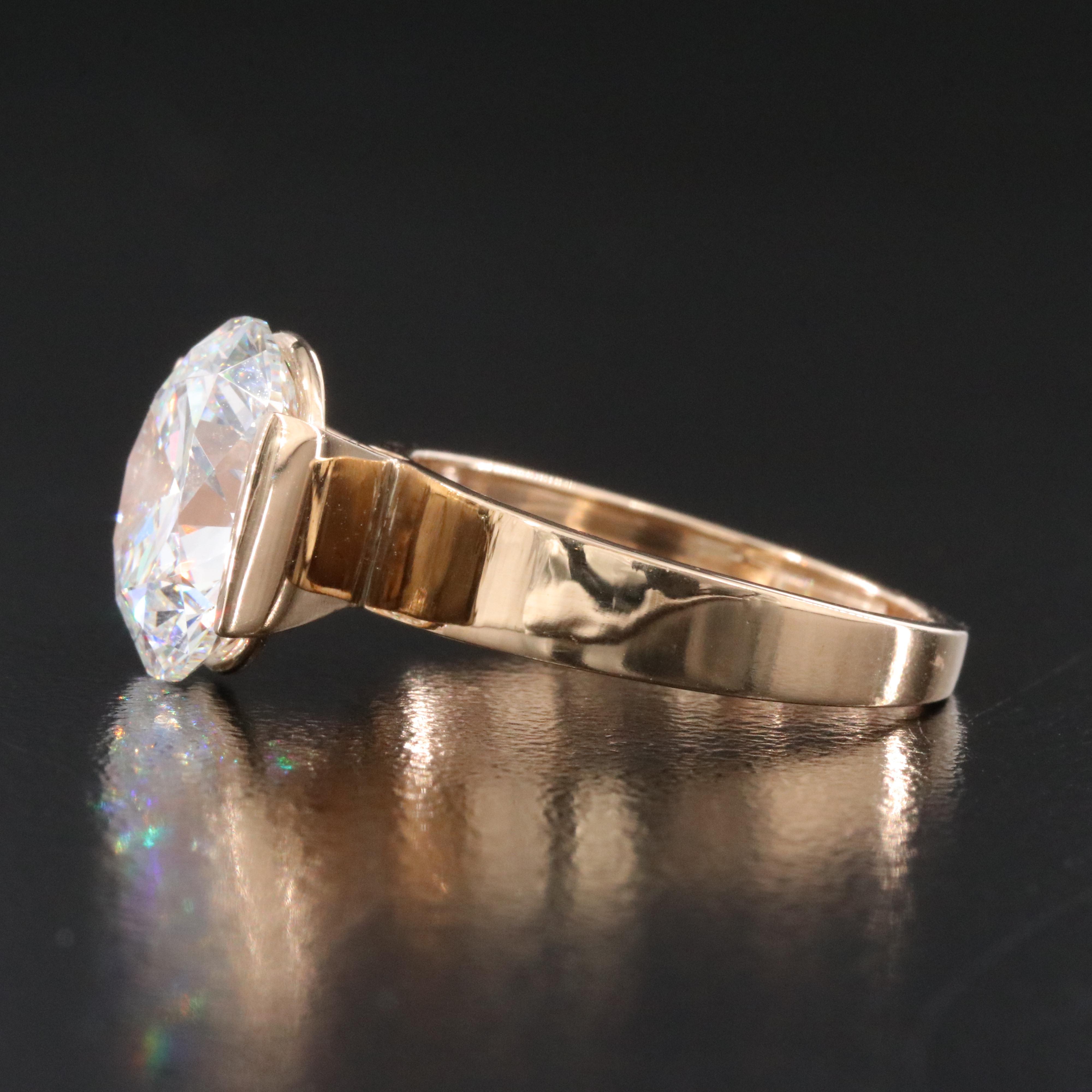 18K 6.08 CT Lab Grown Diamond Solitaire Ring with IGI Report