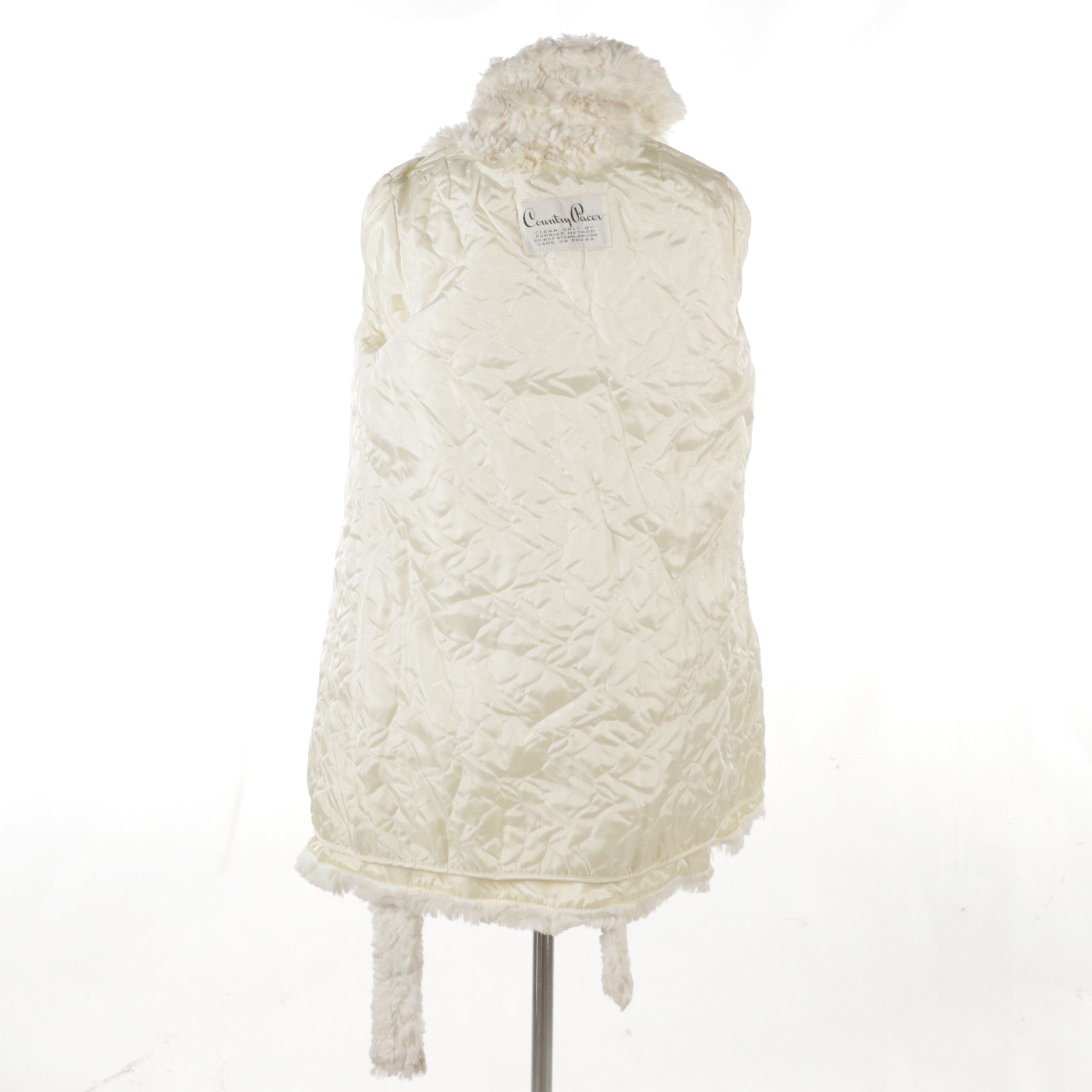 Country Pacer Faux Fur Belted Stroller Coat, circa 1970