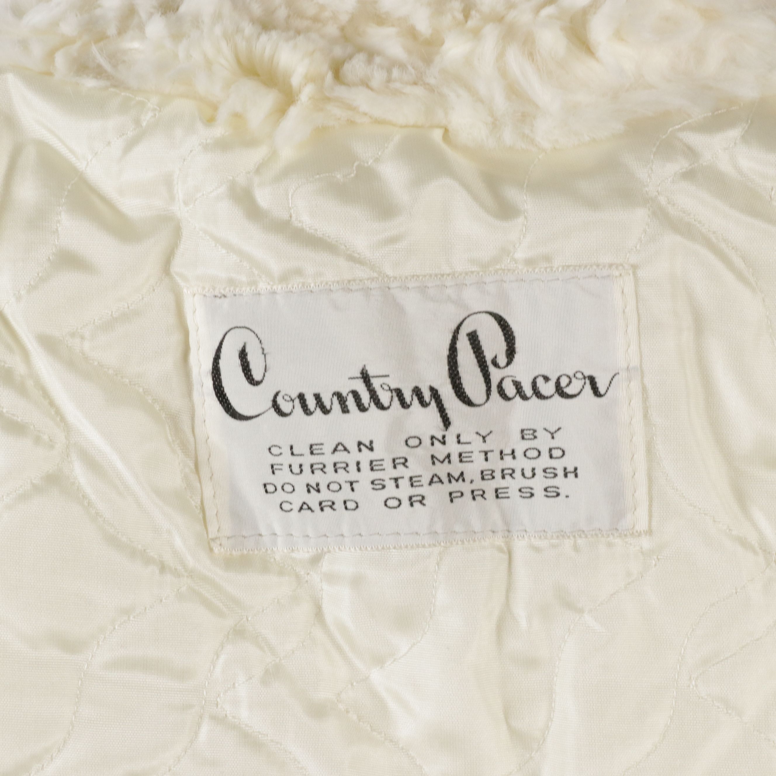 Country Pacer Faux Fur Belted Stroller Coat, circa 1970