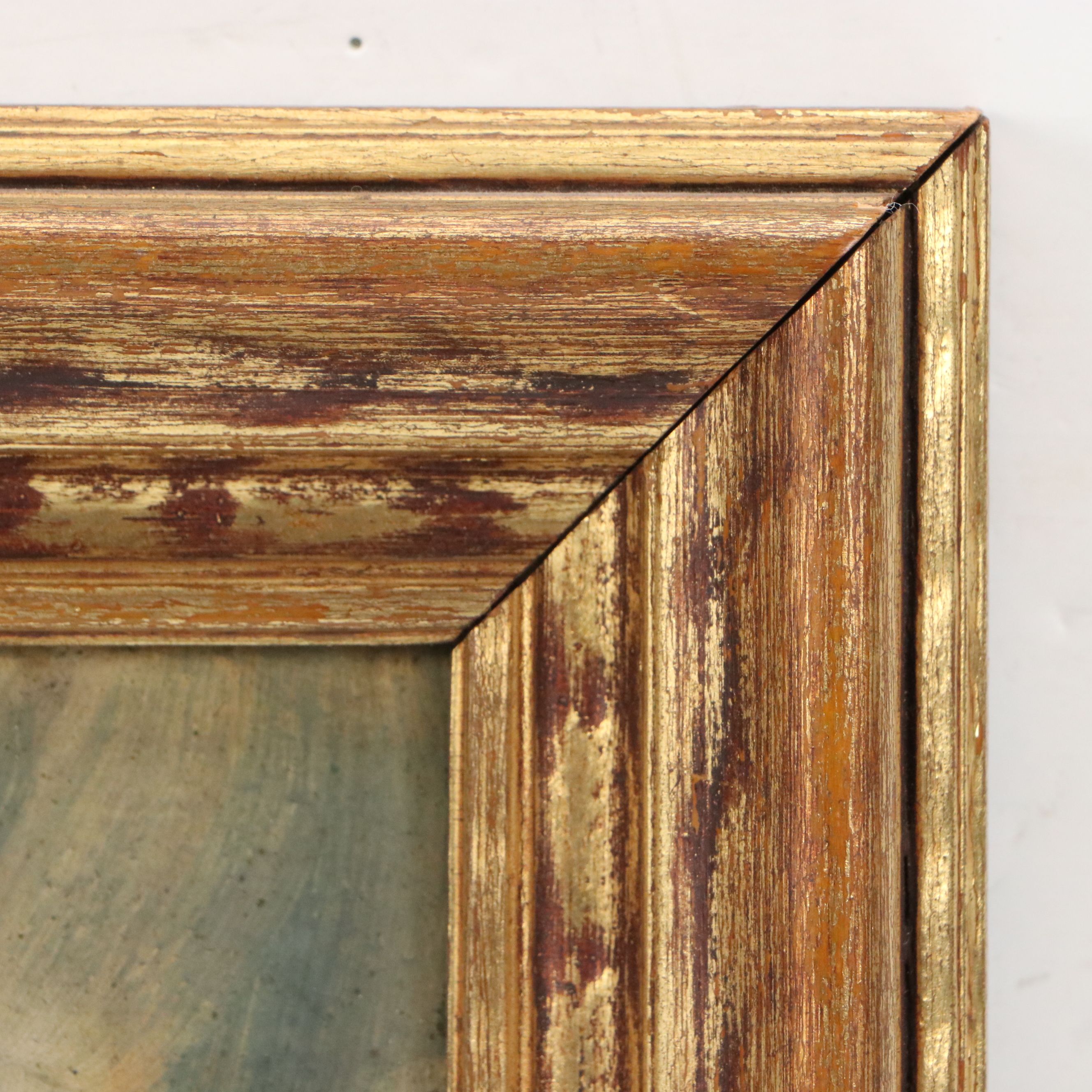 Floral Still Life Oil Painting of White Roses in Vase, 20th Century