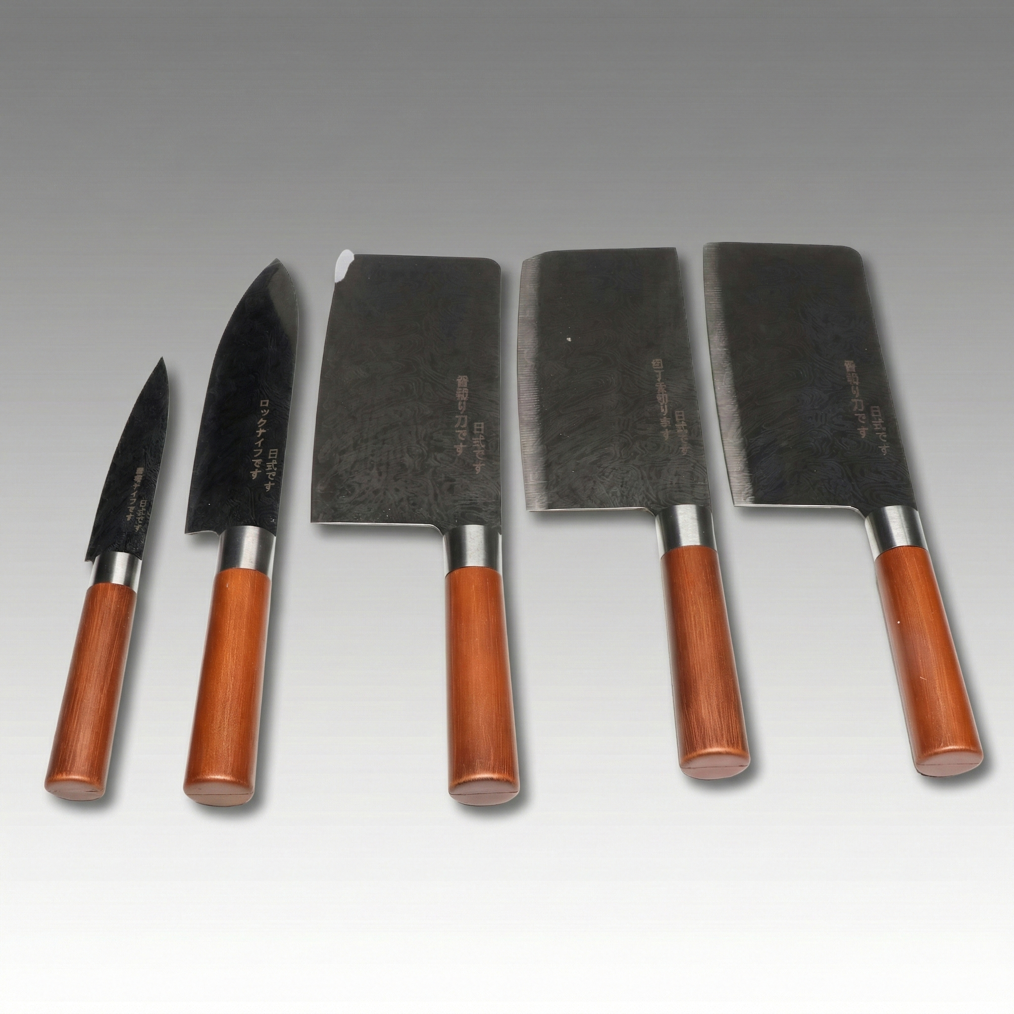 Japanese Style Etched Stainless Chef's Knives
