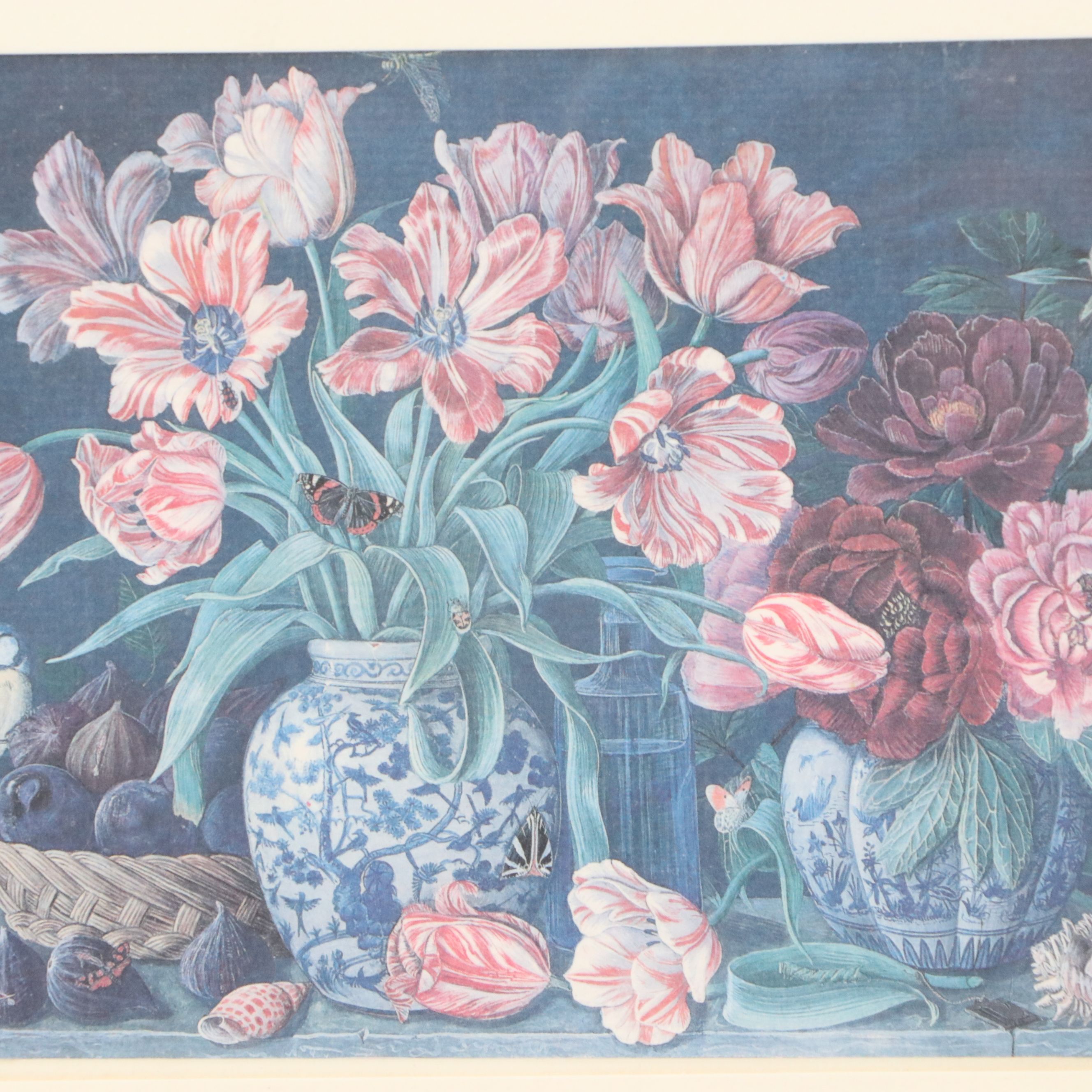 Pair of Floral Still Life Offset Lithographs