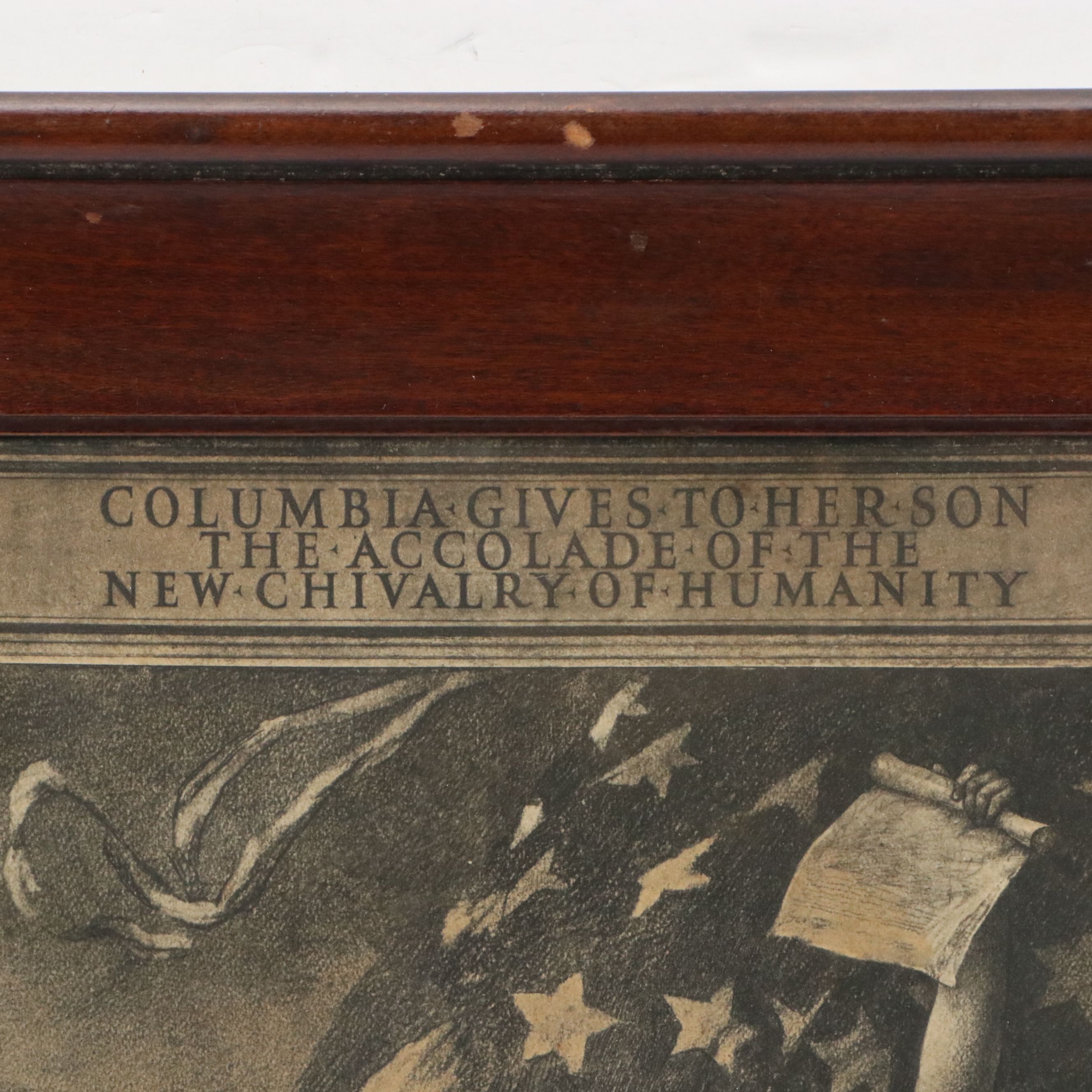 WWI Wounded in Action Certificate Photogravure and Photograph of British Officer