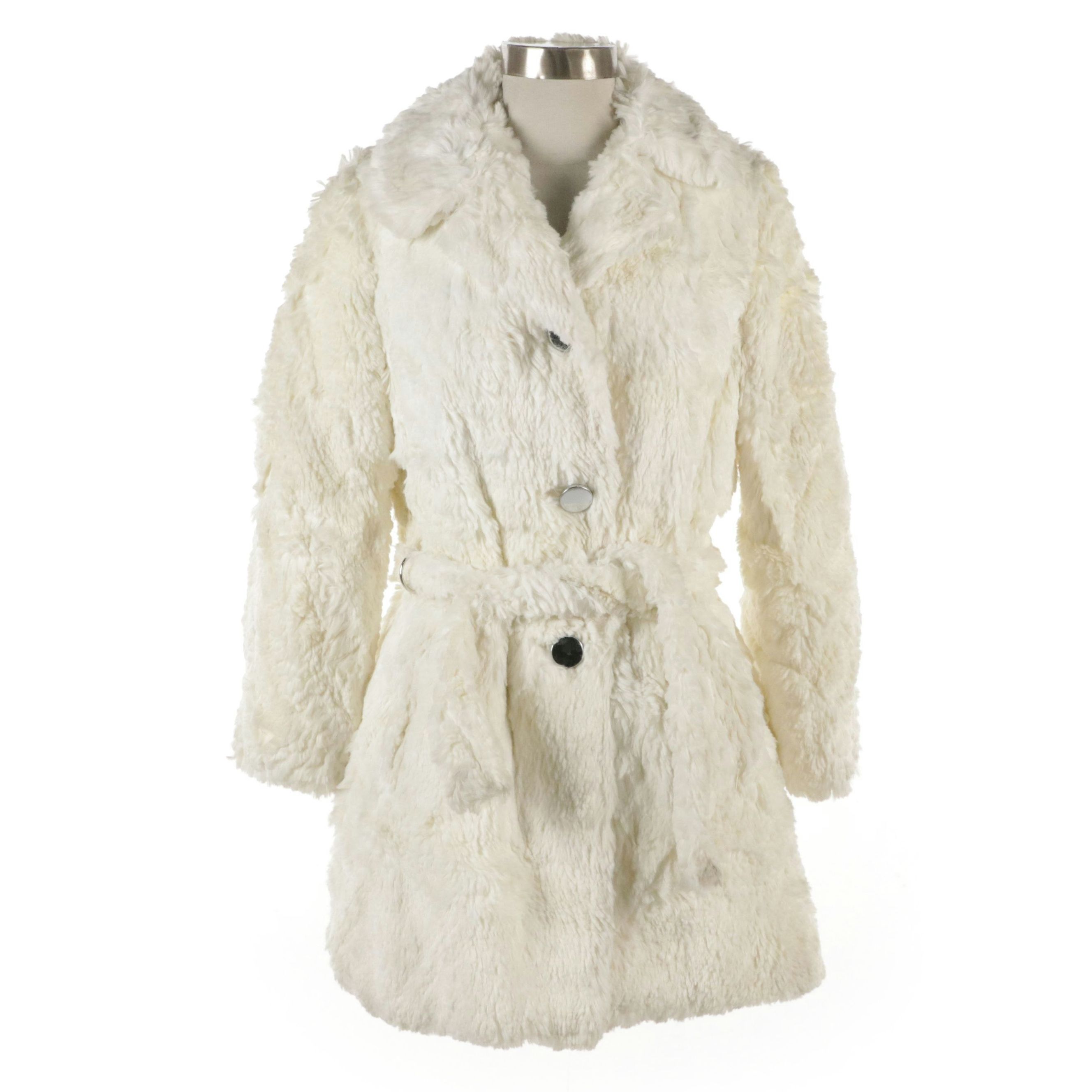 Country Pacer Faux Fur Belted Stroller Coat, circa 1970