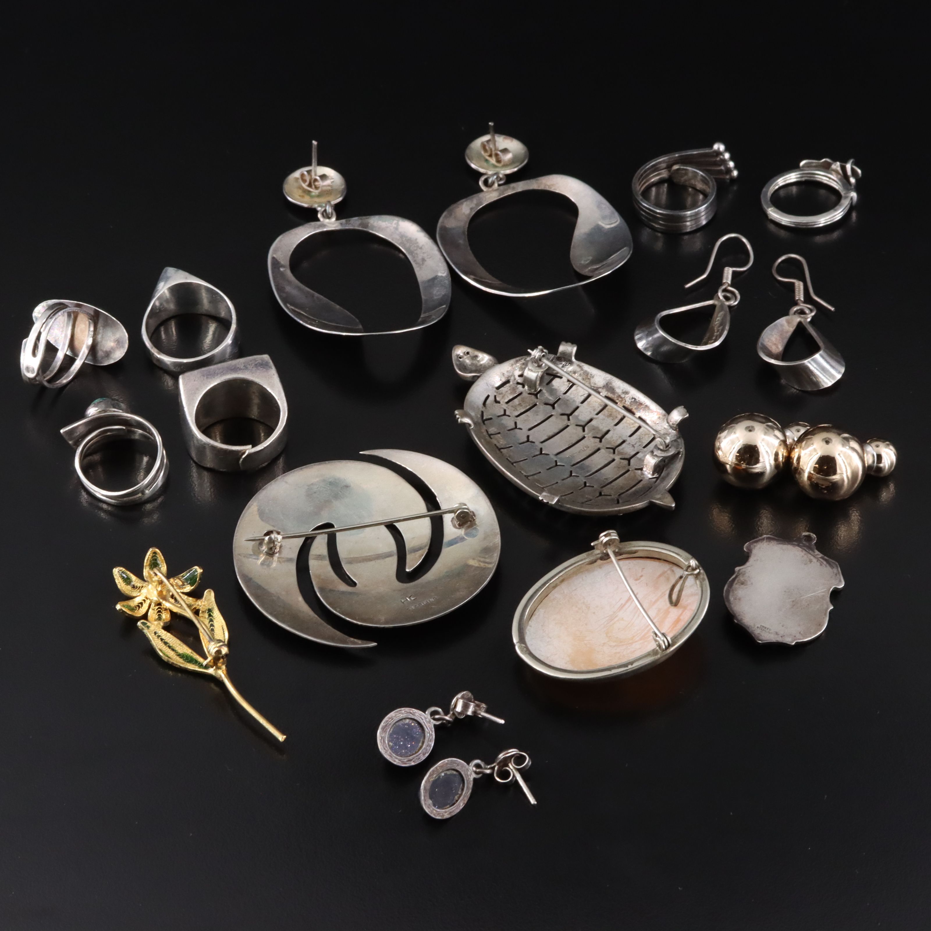 Chrysacolla, Sterling and Cameo Featured in Jewelry Collection