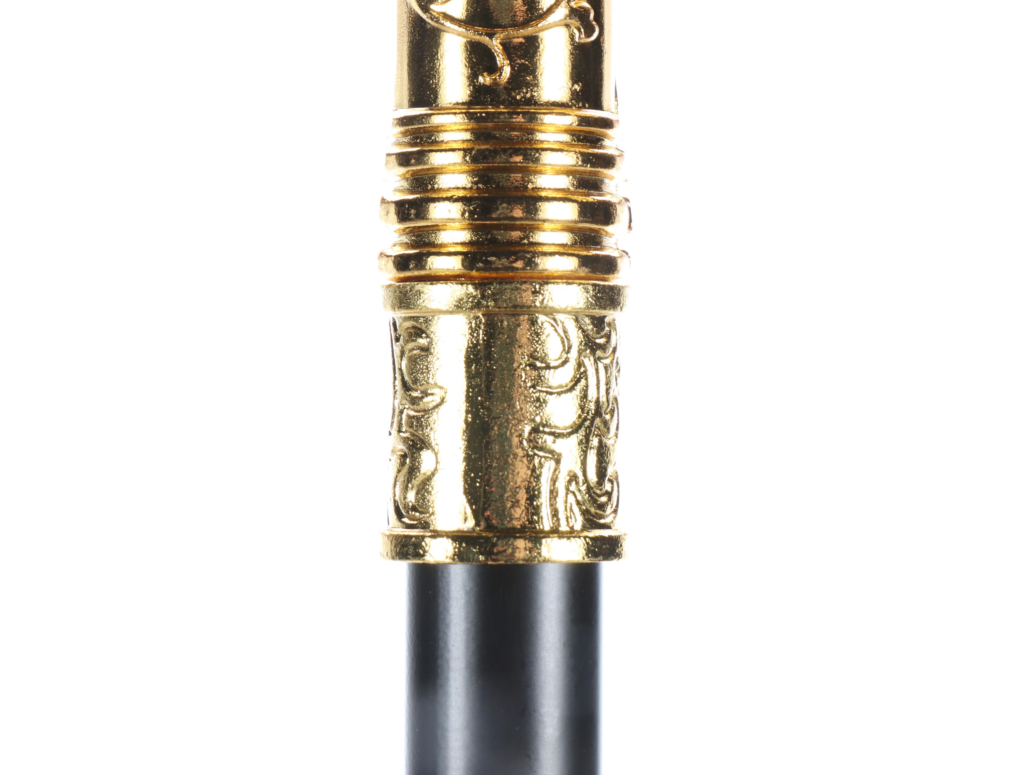 Gold Finished Derby Handle Cane