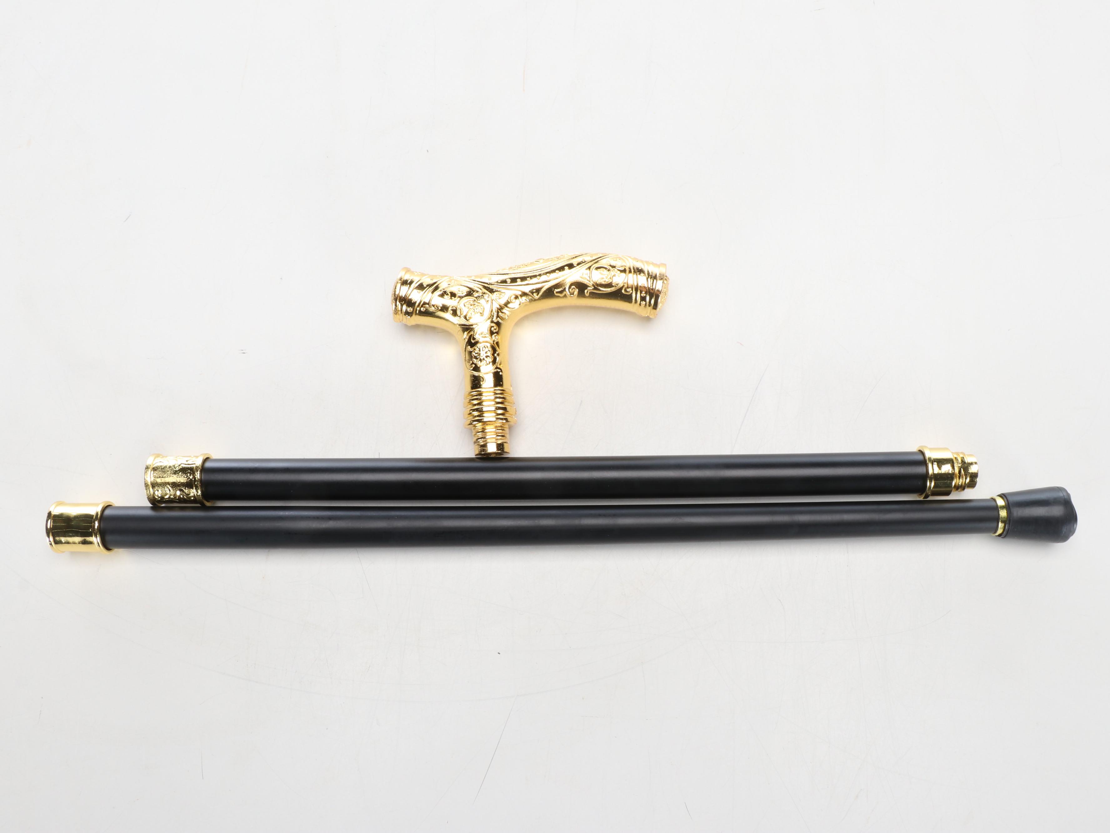 Gold Finished Derby Handle Cane