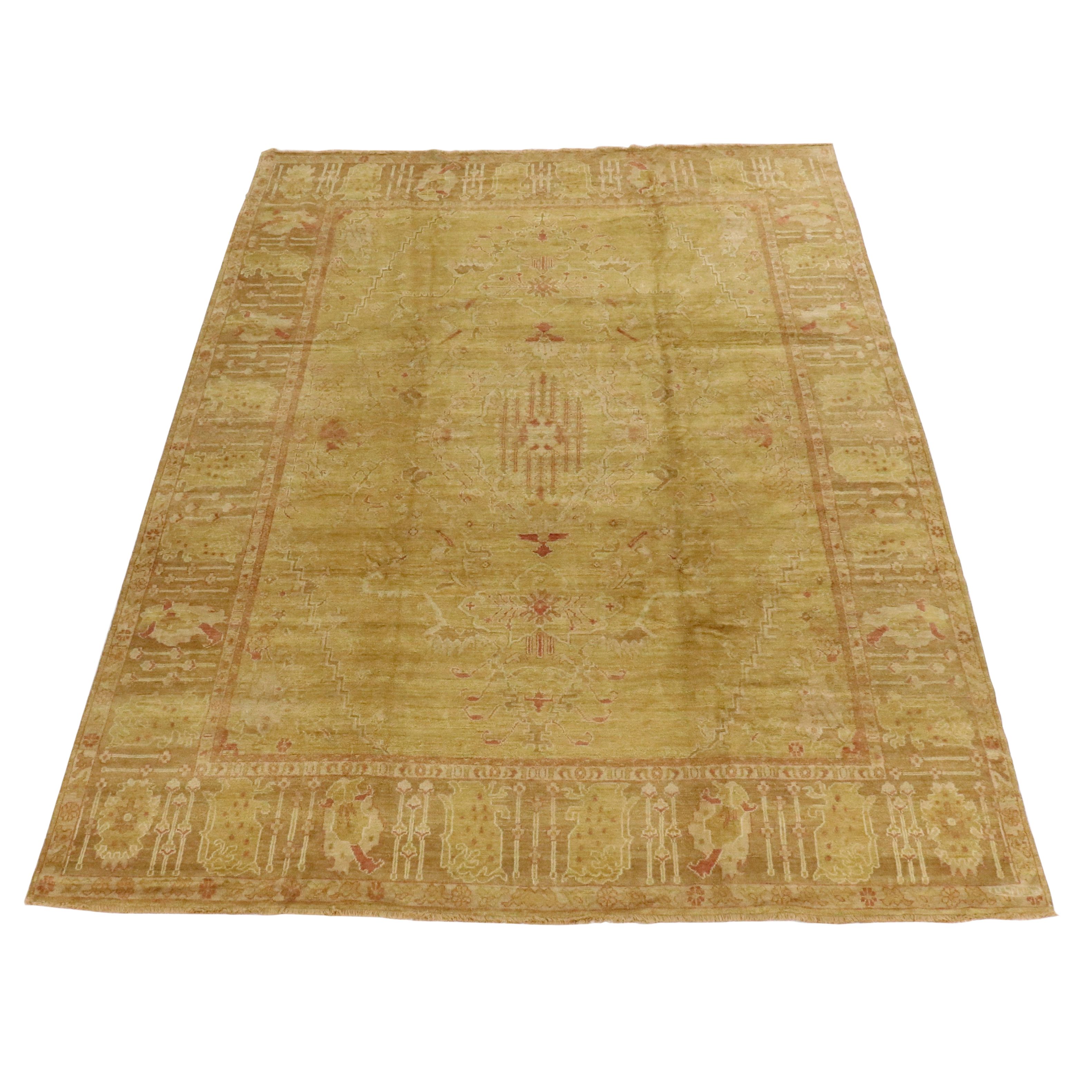 9'10 x 14'1 Hand-Knotted Pakistani Peshawar Area Rug