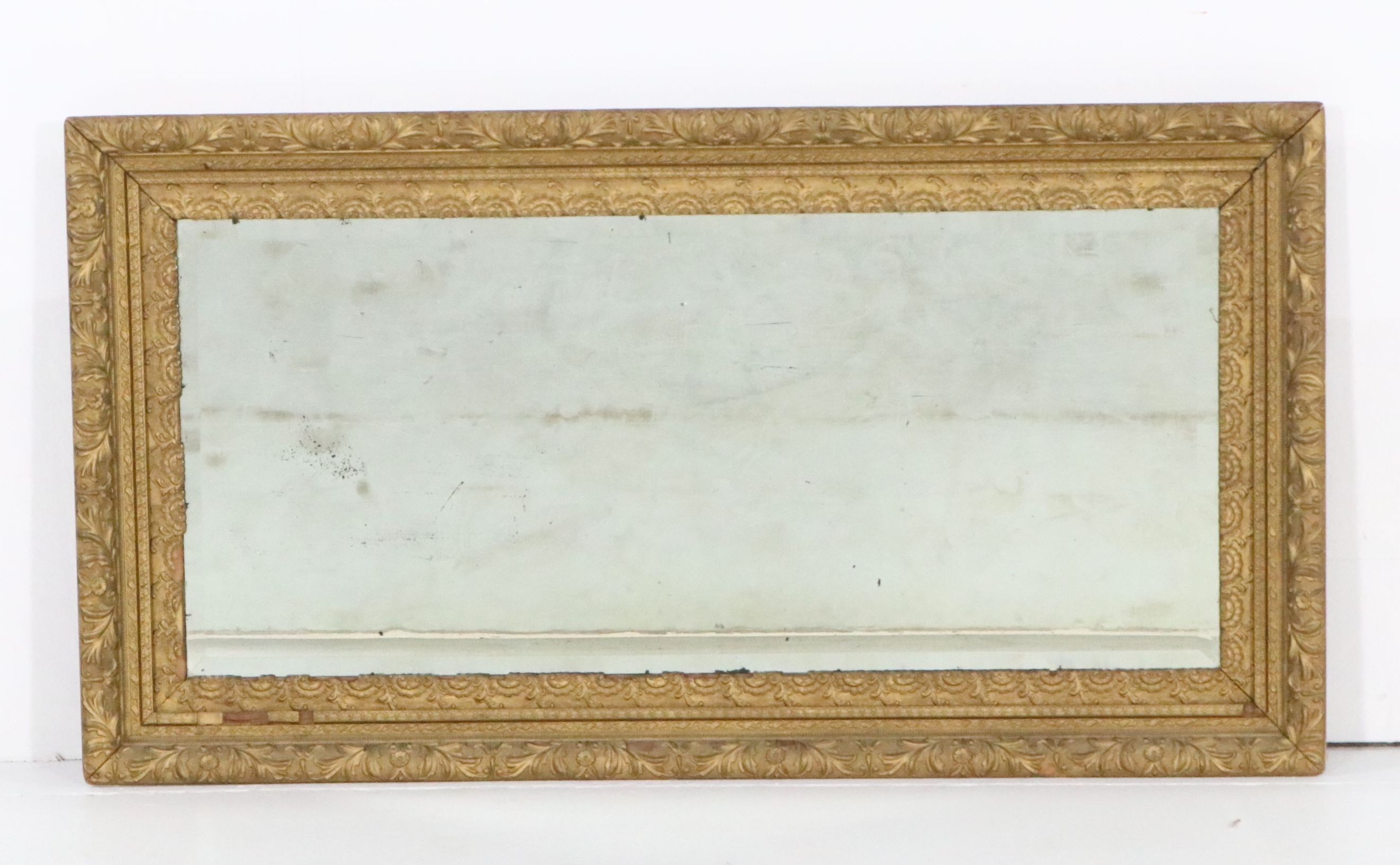 Victorian Gilded Molded Plaster Overmantel Mirror