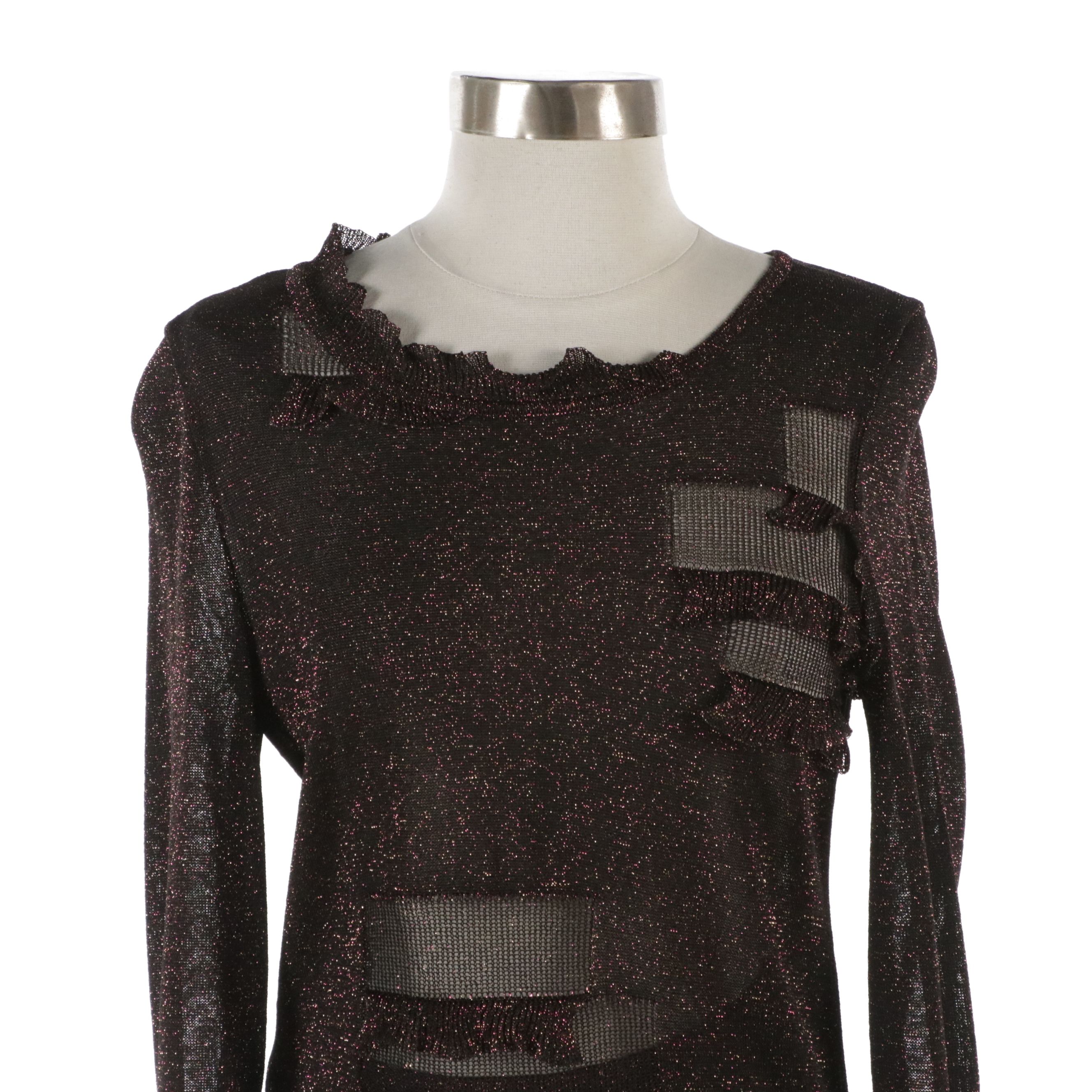 Christian Lacroix for Neiman Marcus Lurex Knit Skirt Set