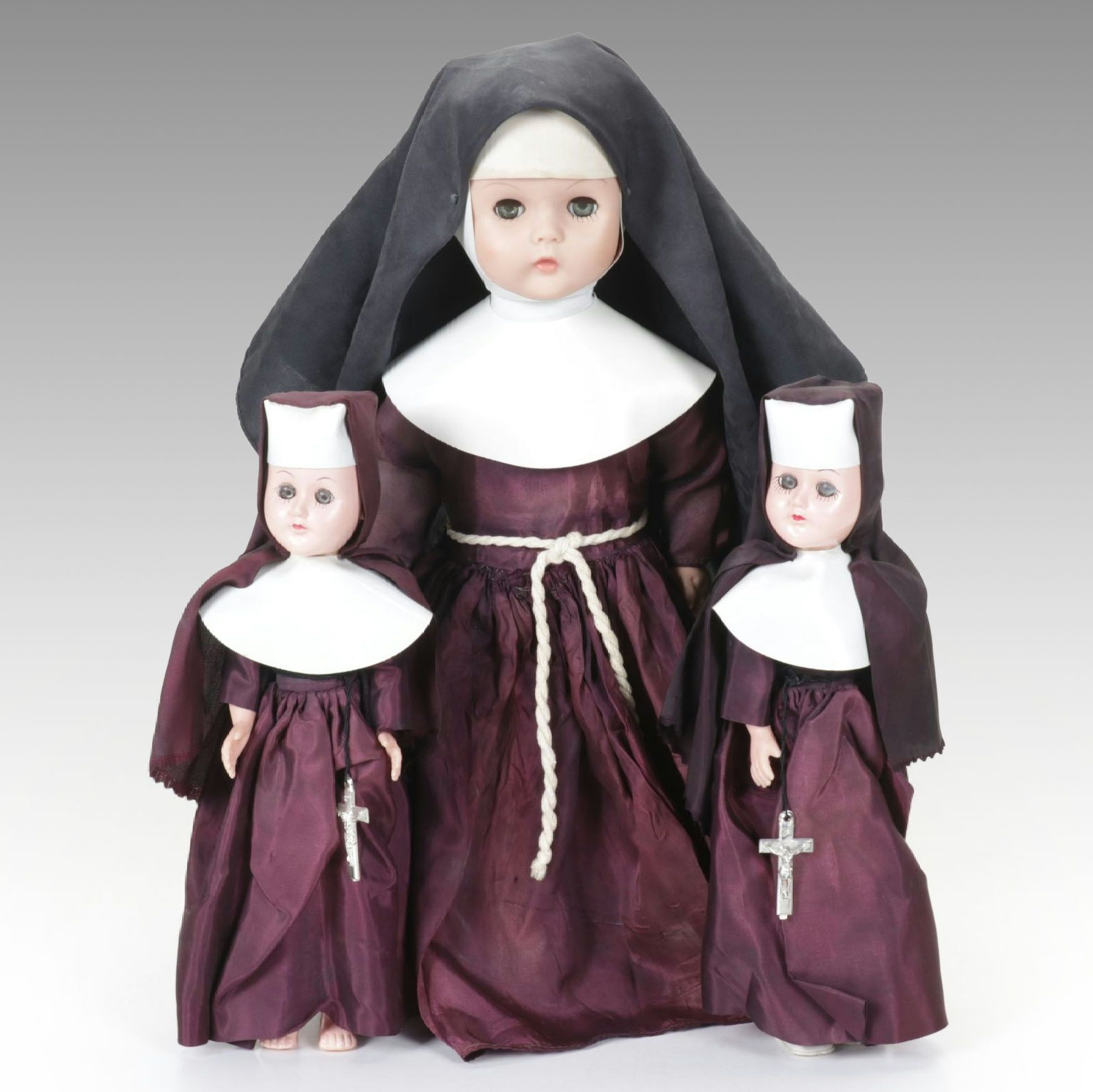 Sleepy Eye Nun Dolls in Habits, 1950s