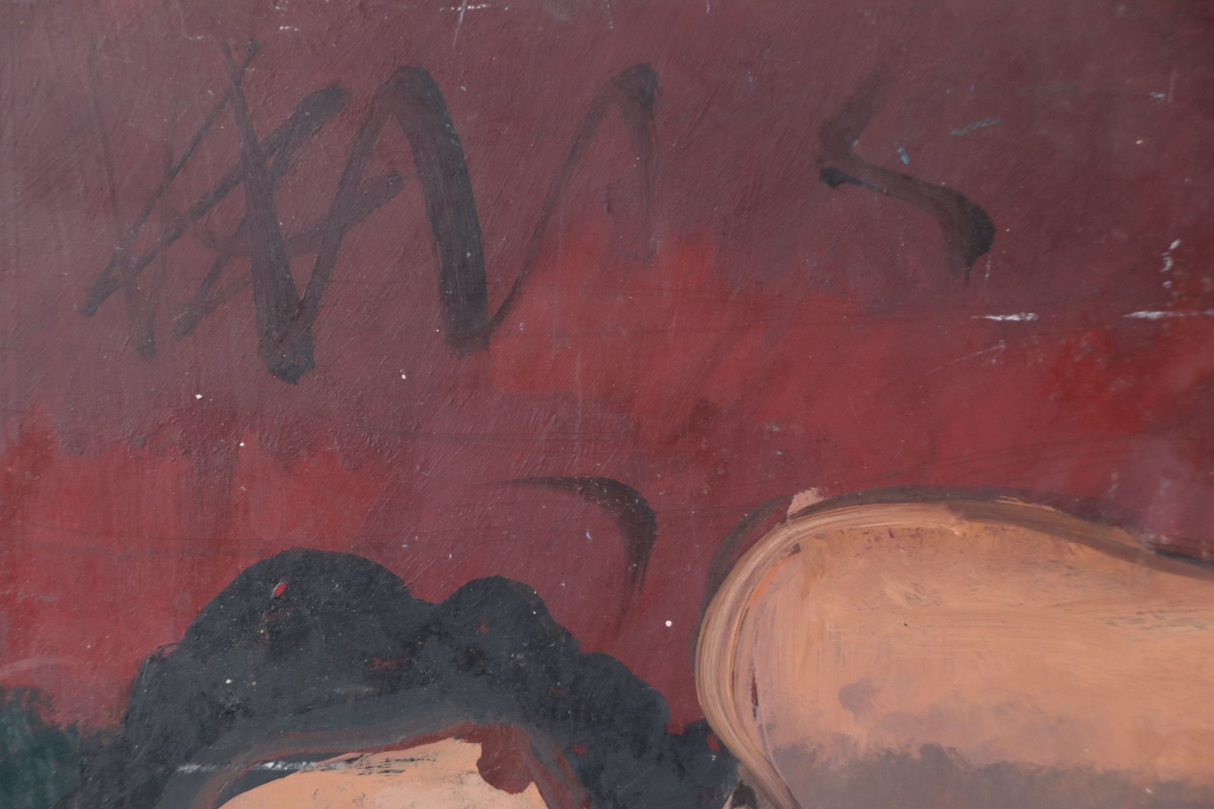 Impressionistic Nude Oil Portrait, Mid to Late 20th Century