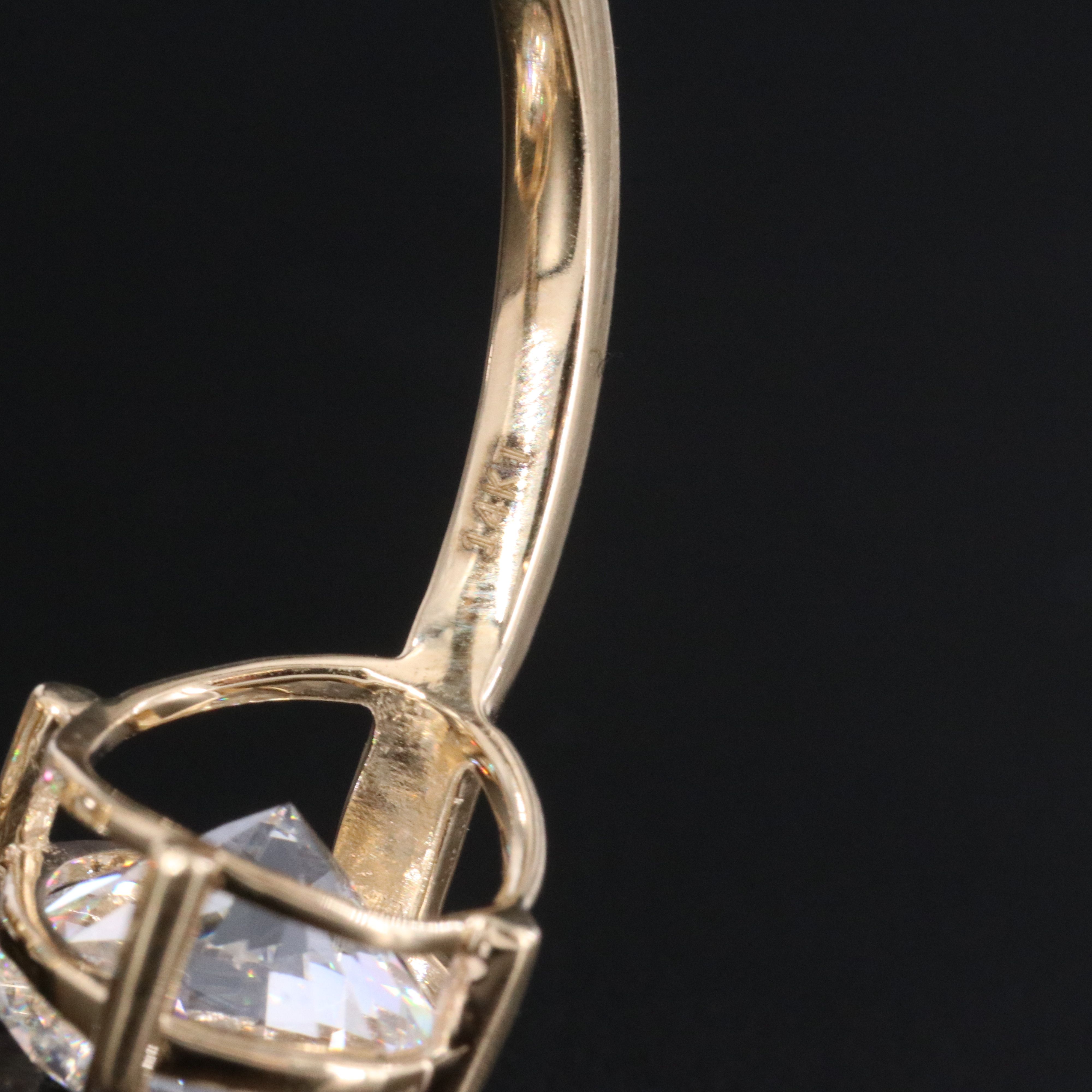 14K 5.82 CTW Lab Grown Diamond Toi et Moi Ring with IGI Report