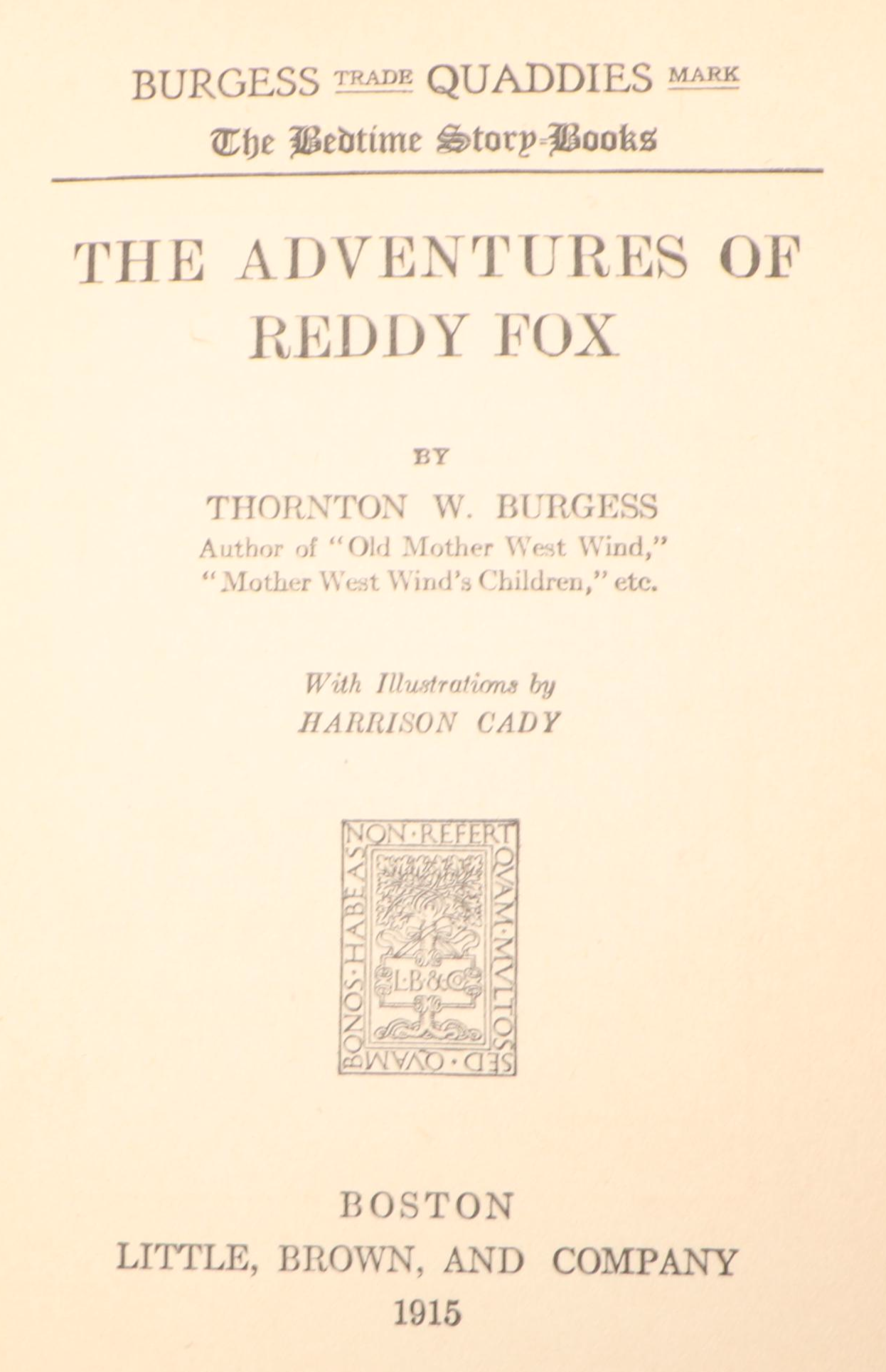 First Edition "The Adventures of Unc' Billy Possum" and More by Thornton Burgess